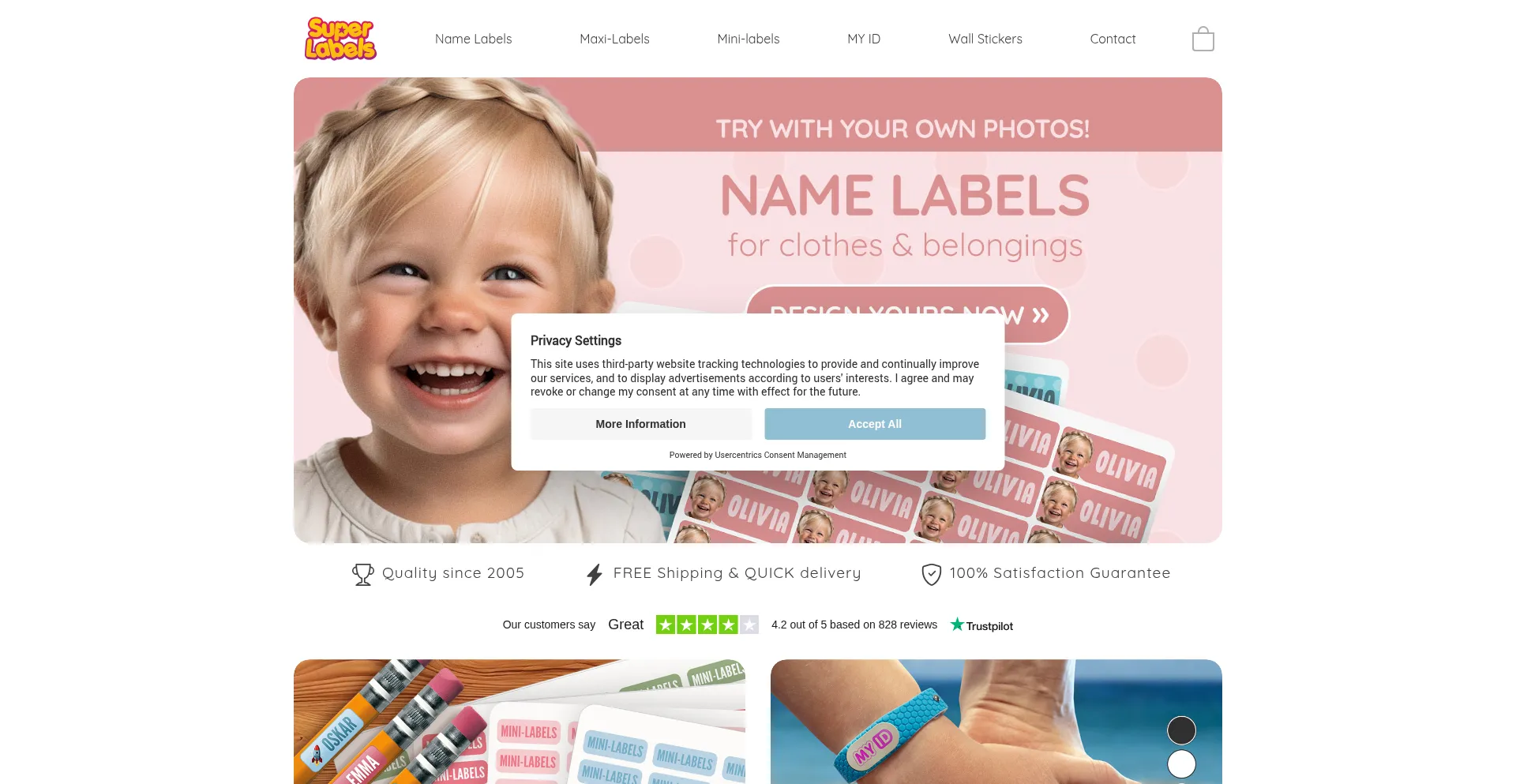 Superlabels.co.uk Screenshot