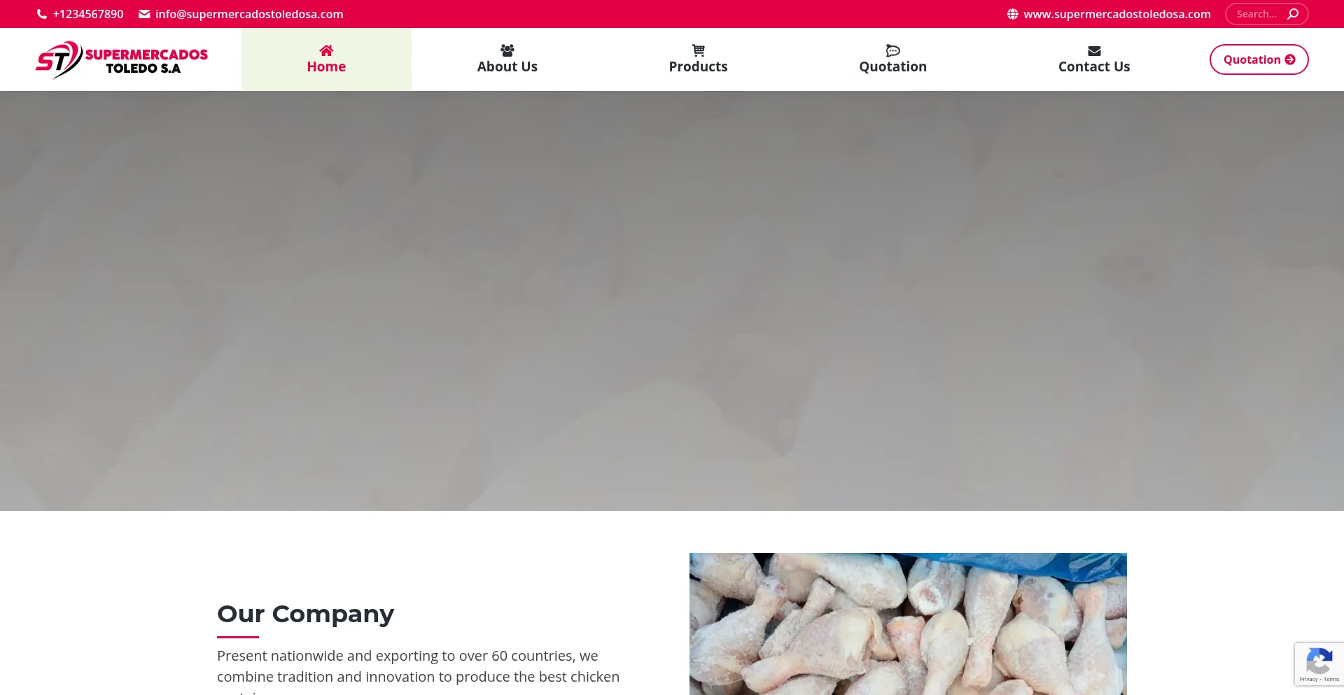 Website screenshot of Supermercadostoledosa.com