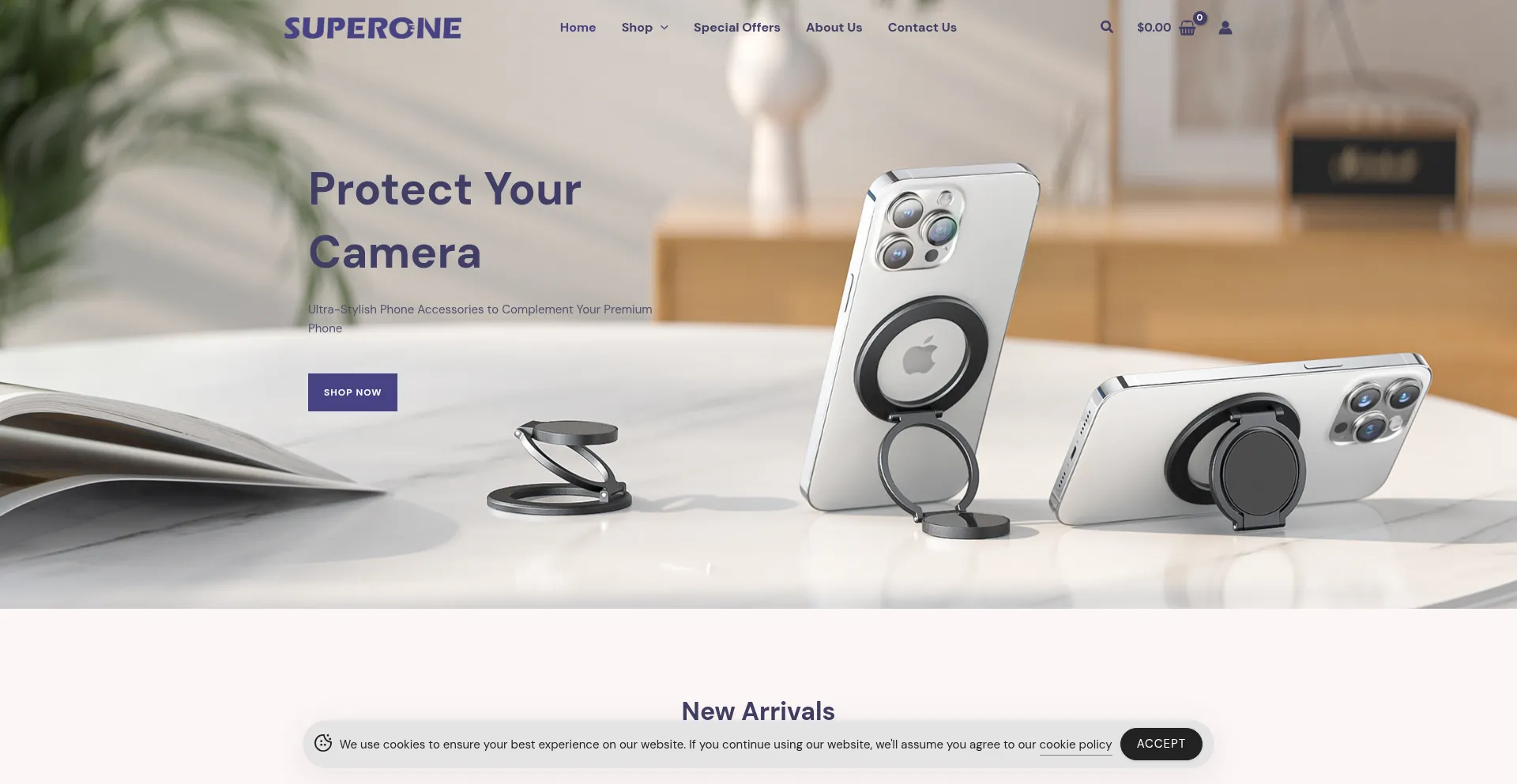 Website screenshot of Superonemall.com