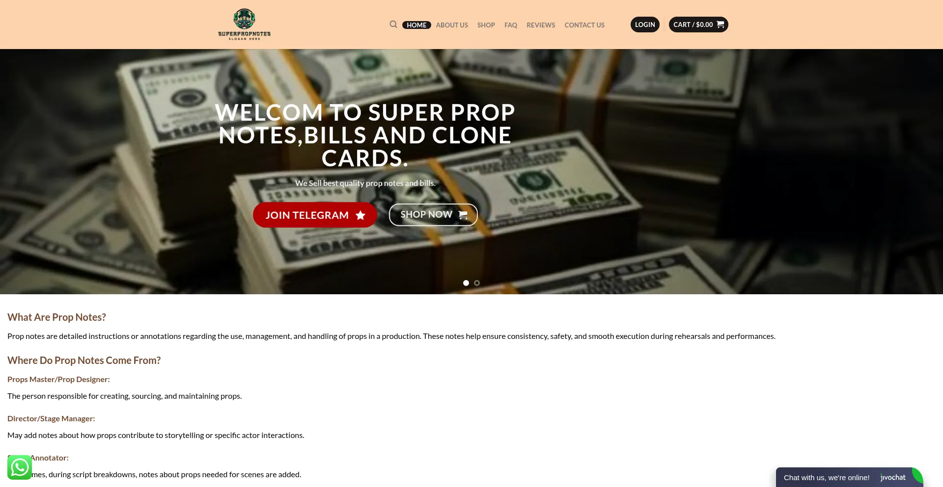 Superpropnotes.com Screenshot