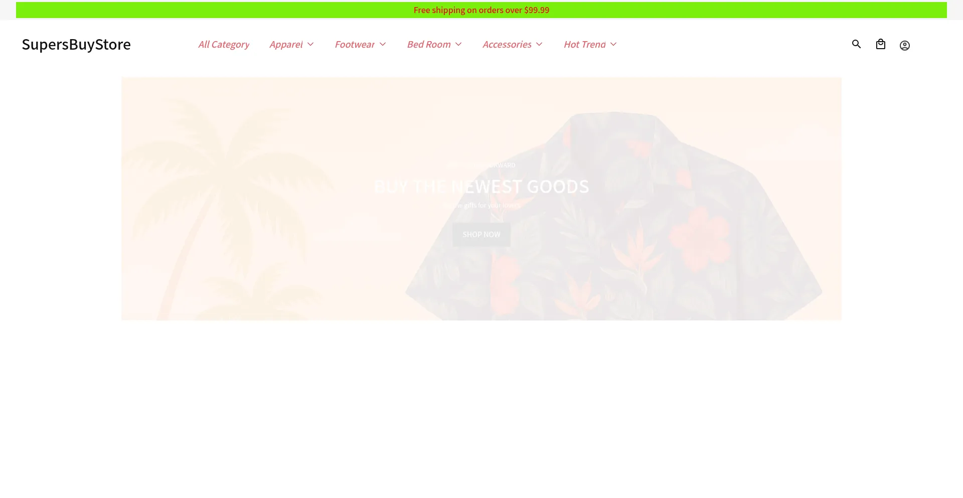 Website screenshot of Supersbuy.store