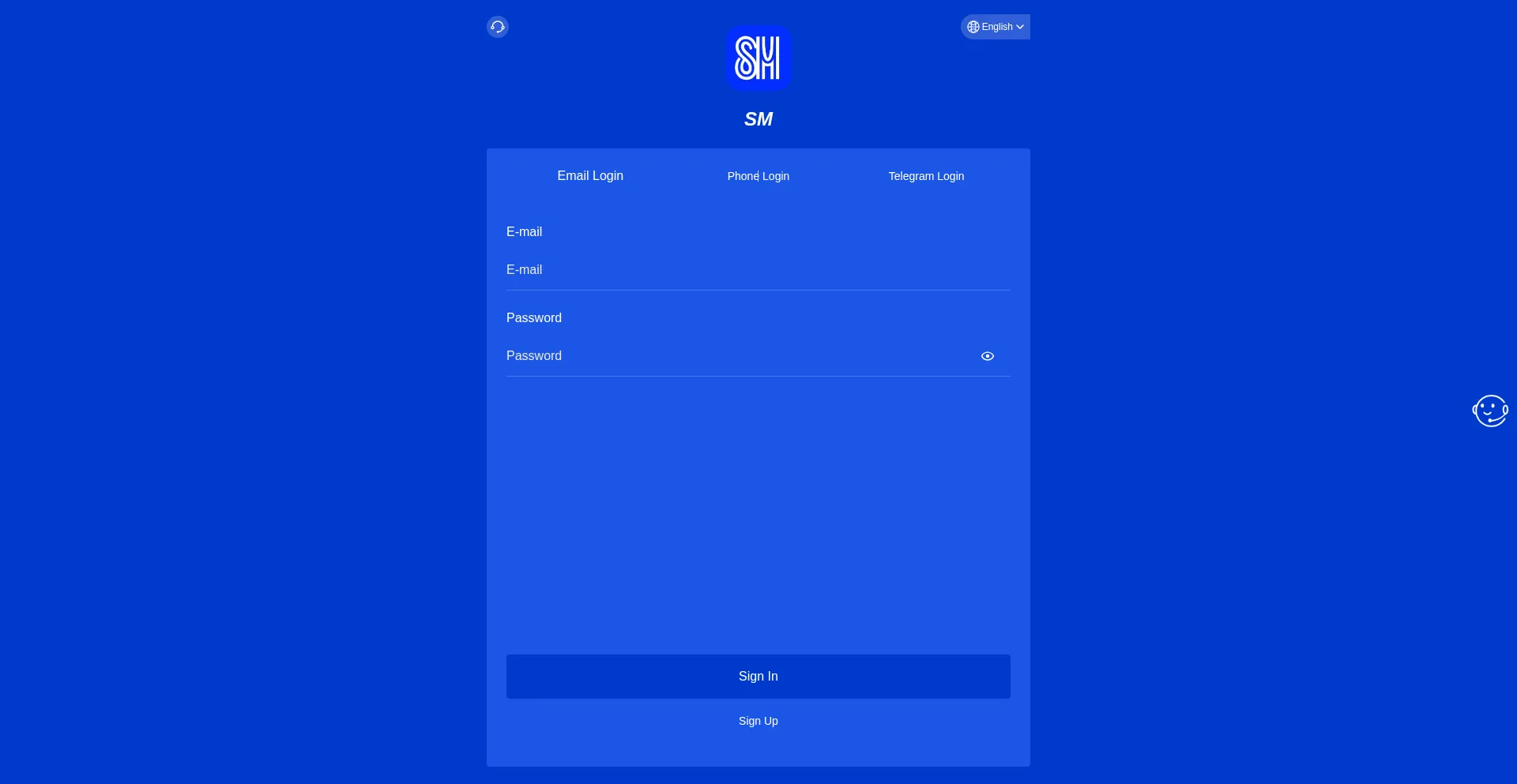 Website screenshot of Supper-sm.vip
