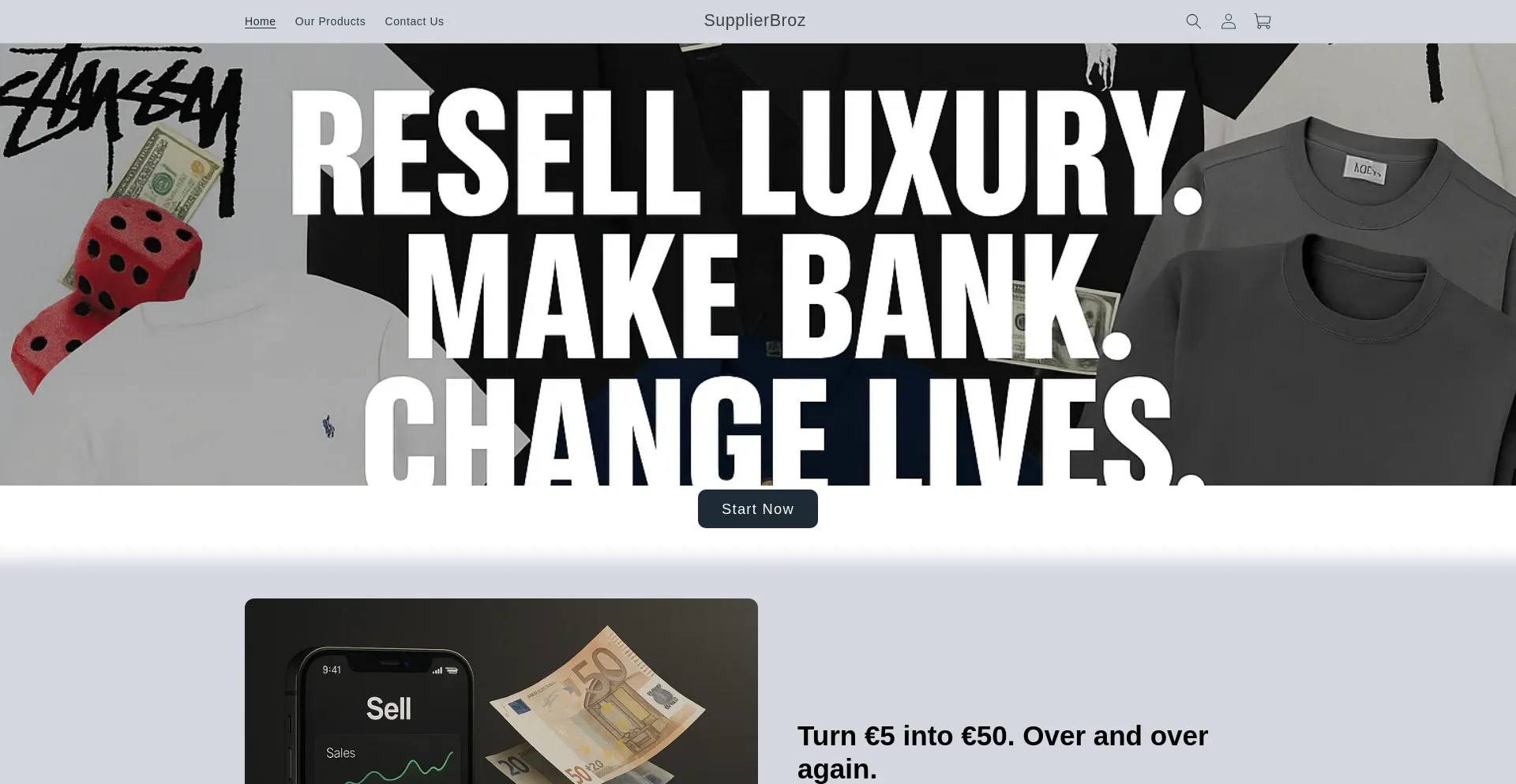 Website screenshot of Supplierbroz.com