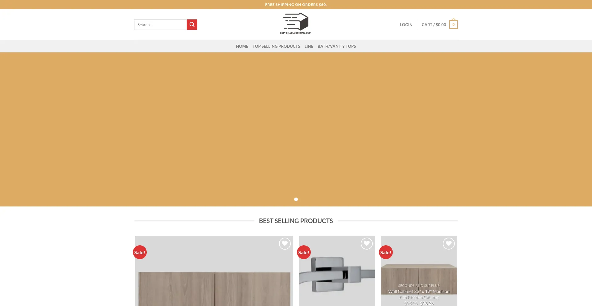 Website screenshot of Suppliesdecorhome.com
