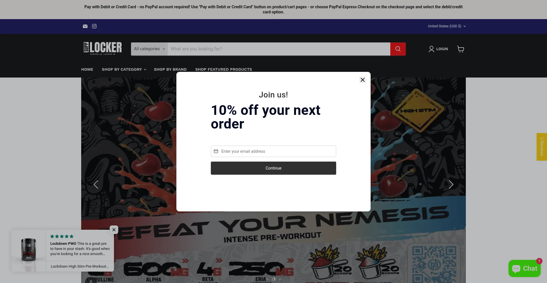 Supplocker.com Screenshot