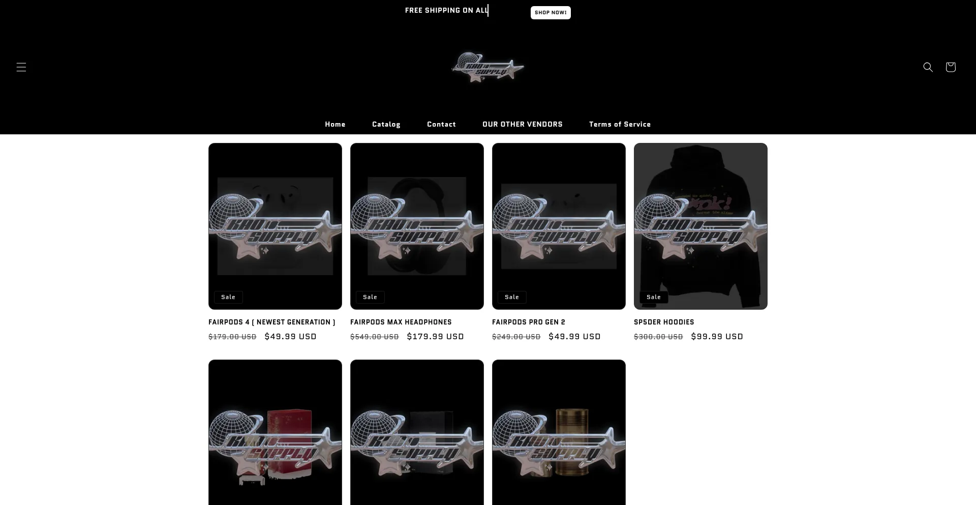 Website screenshot of Supplykaowarehouse.com