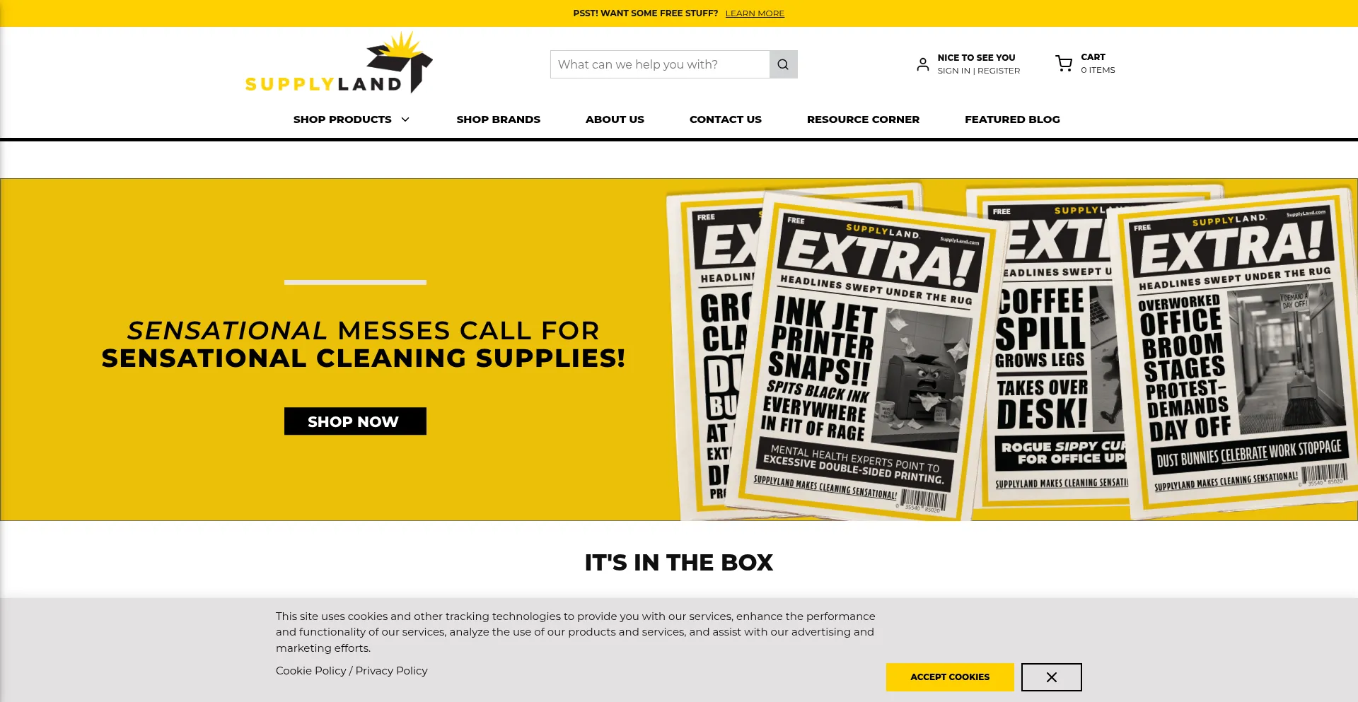 Supplyland.com Screenshot