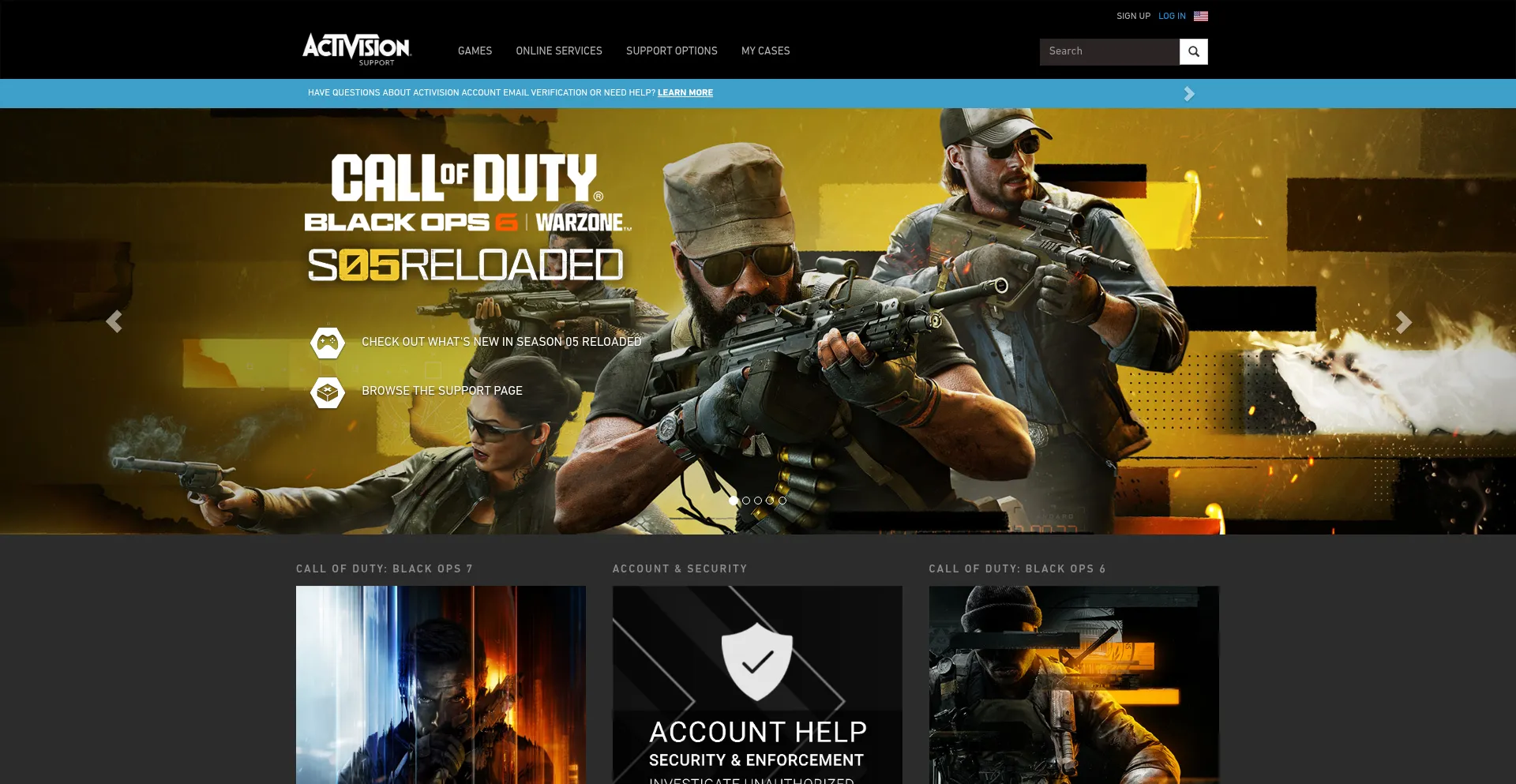 Support.activision.com Screenshot