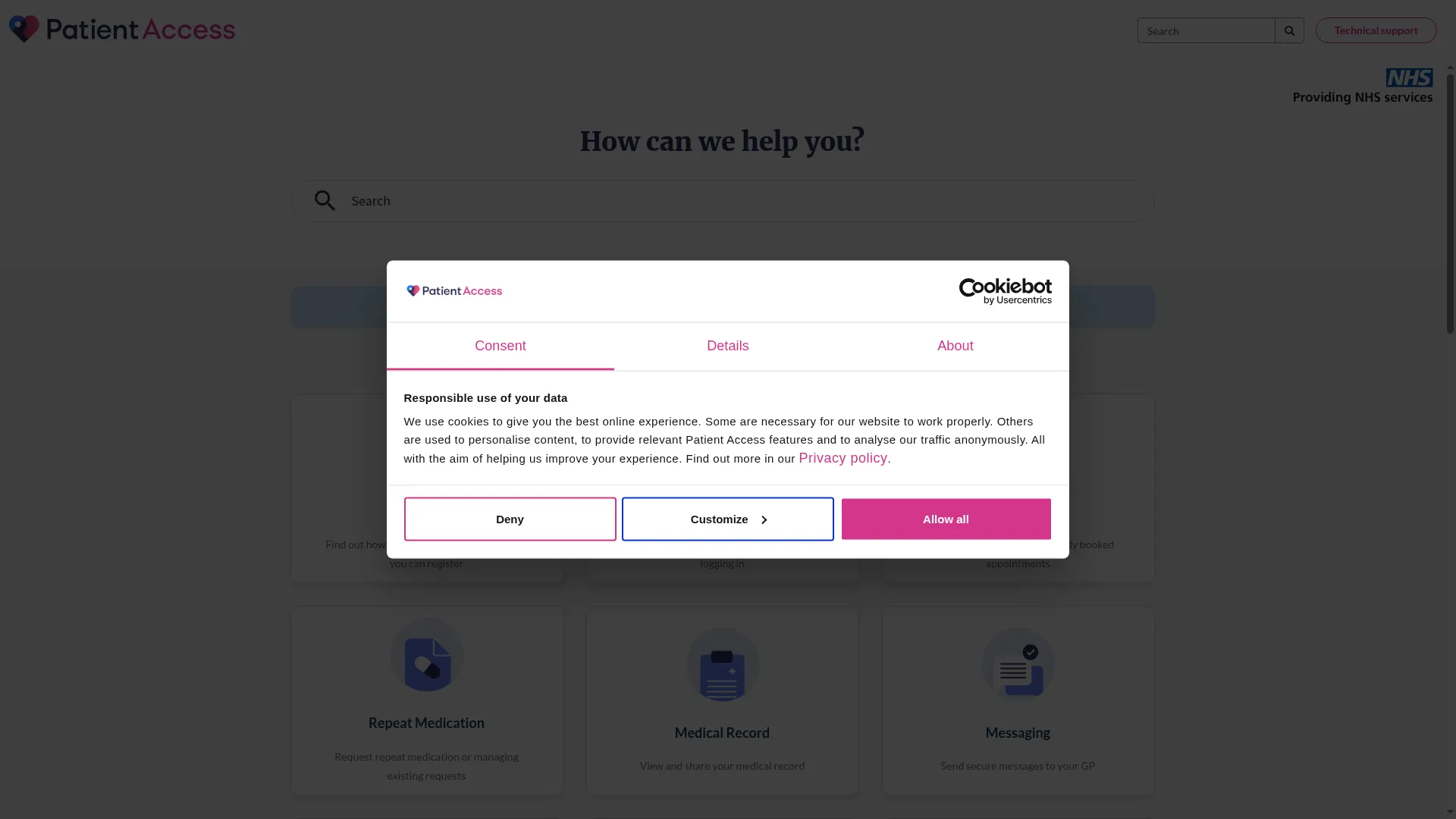 Support.patientaccess.com
