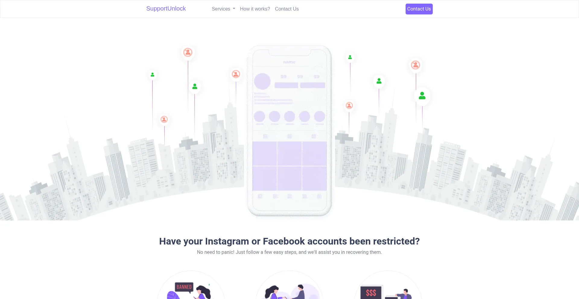 Website screenshot of Supportunlock.info