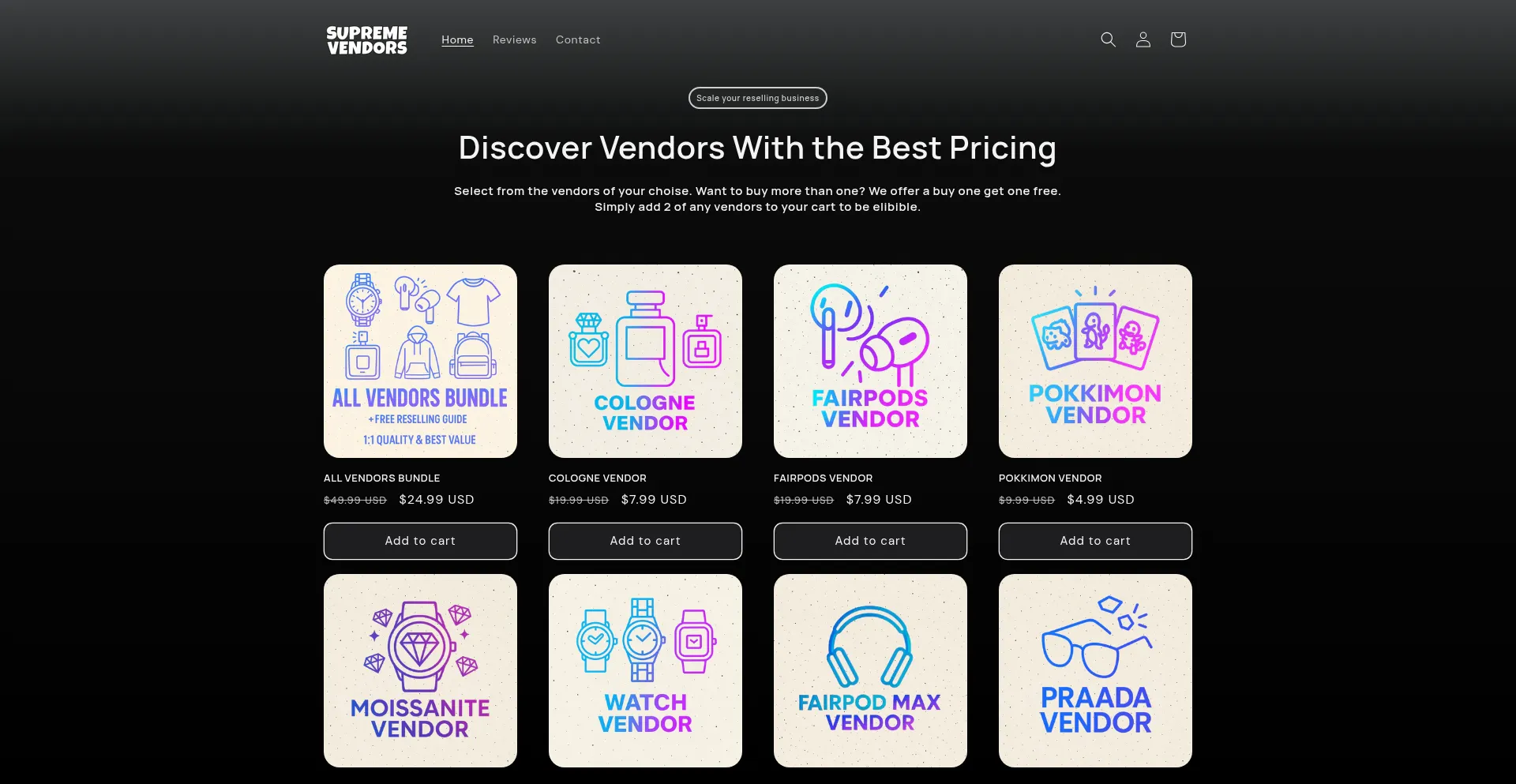 Supremevendors.com Screenshot