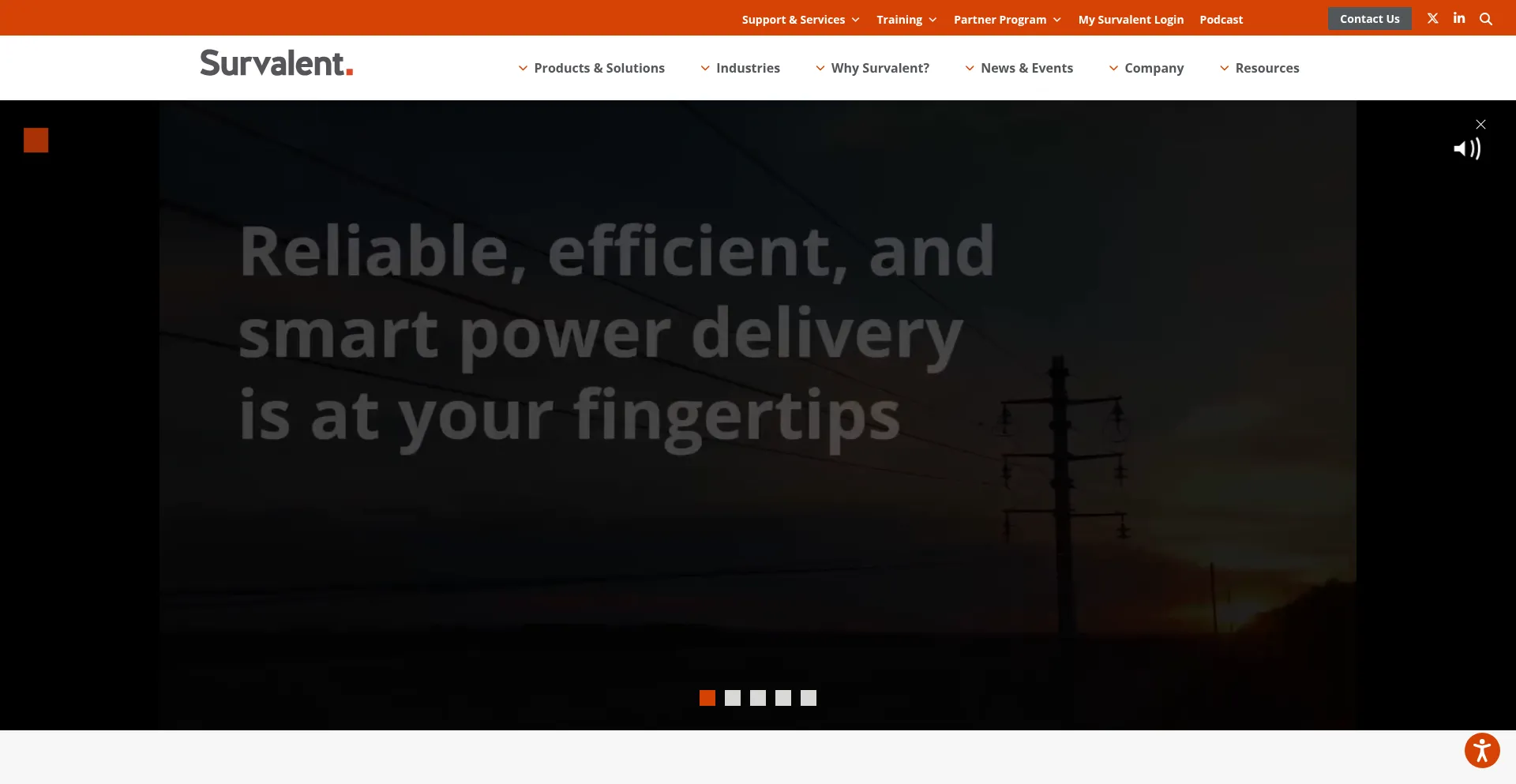 Website screenshot of Survalent.com