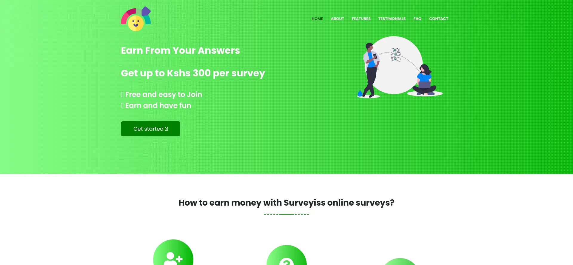 Website screenshot of Surveyiss.com