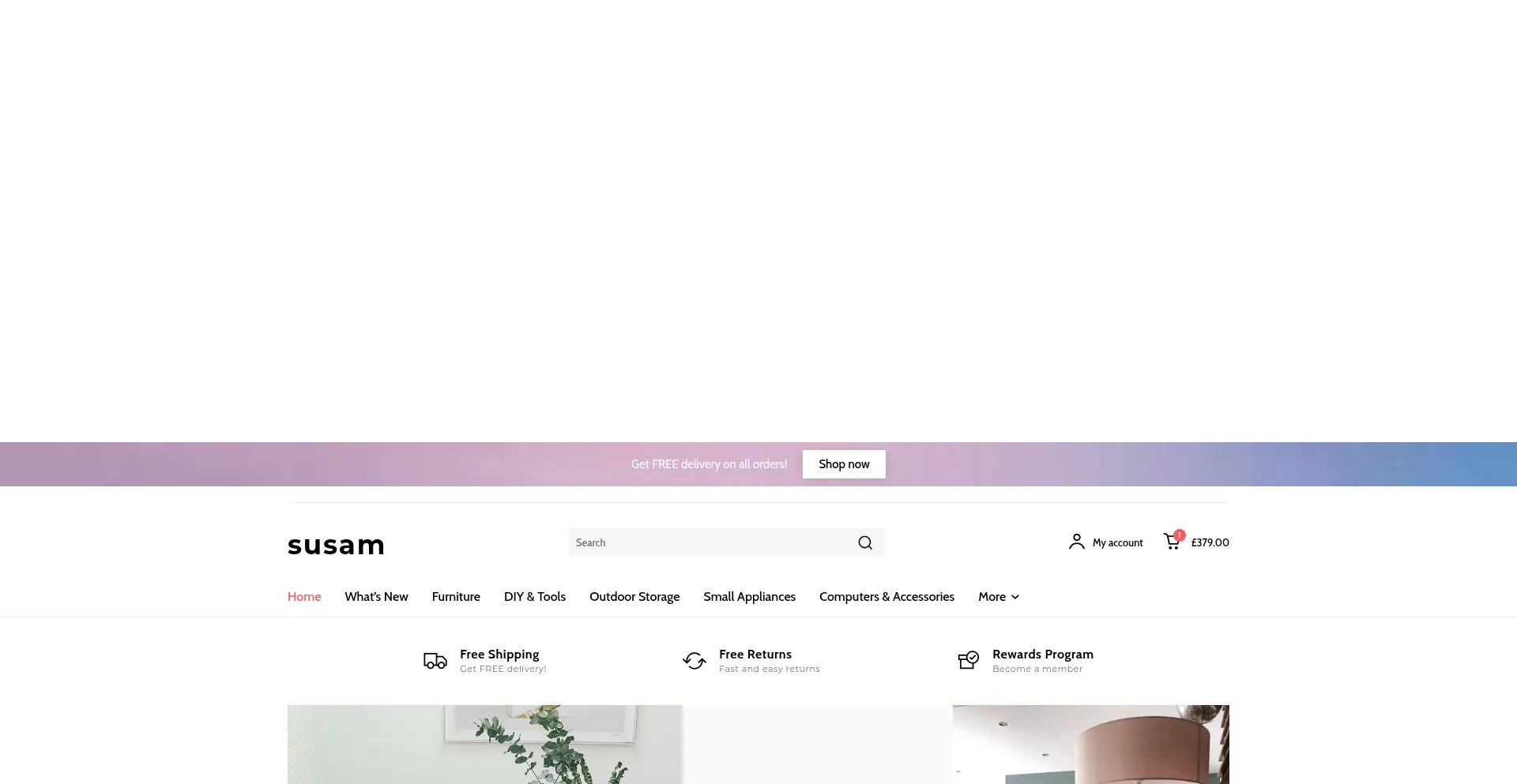 Website screenshot of Susam.co.uk