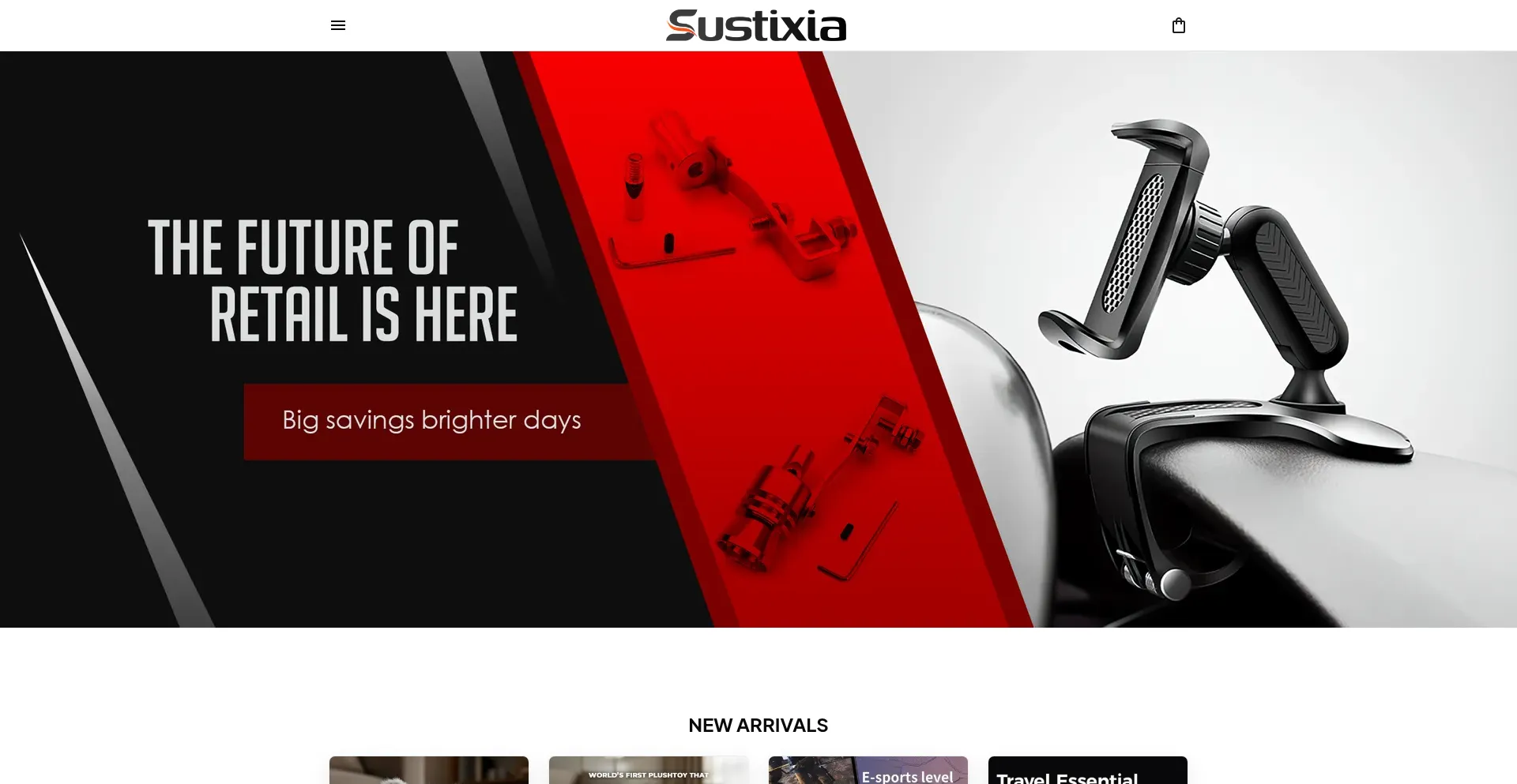 Website screenshot of Sustixia.com