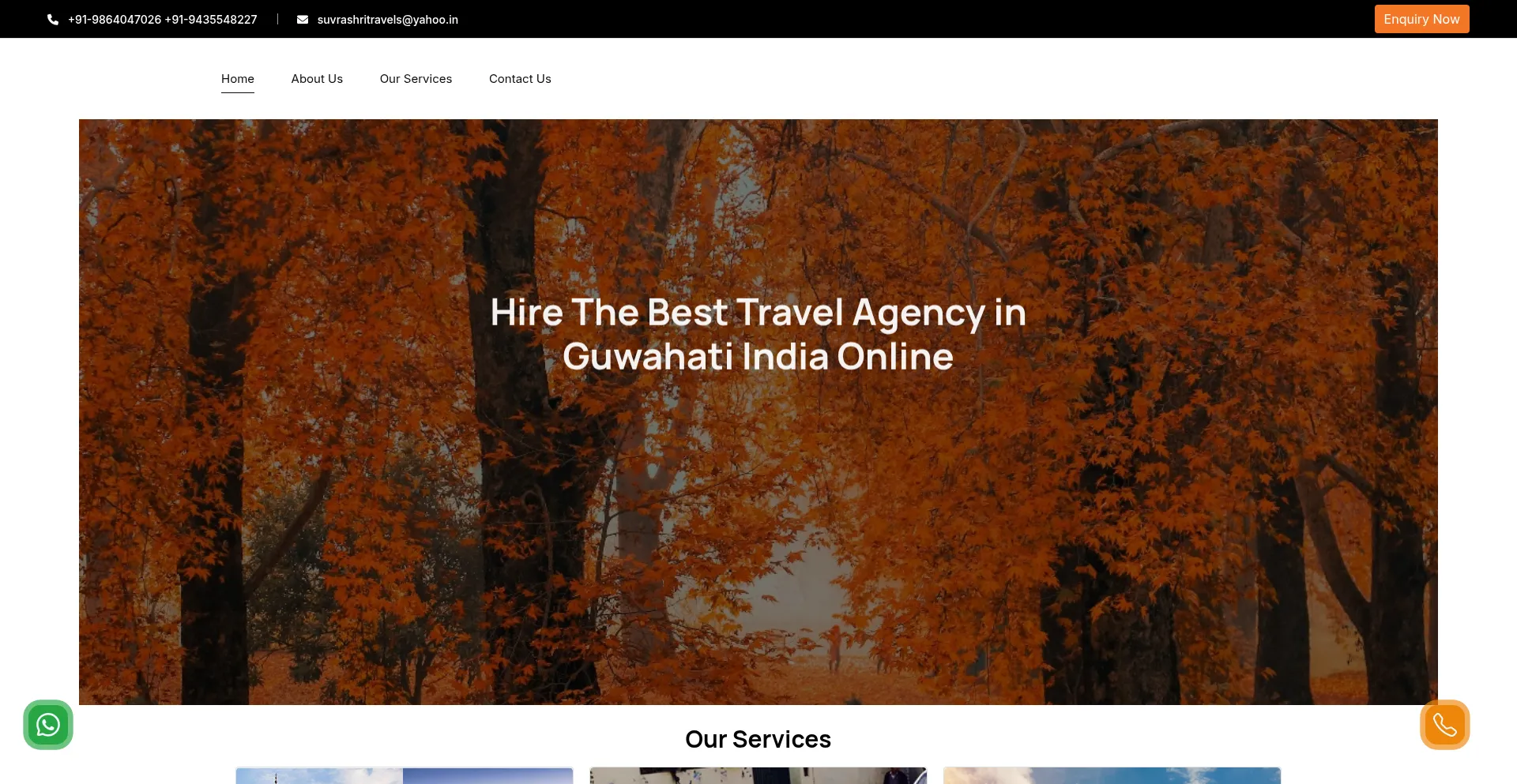 Website screenshot of Suvrashritoursandtravels.site