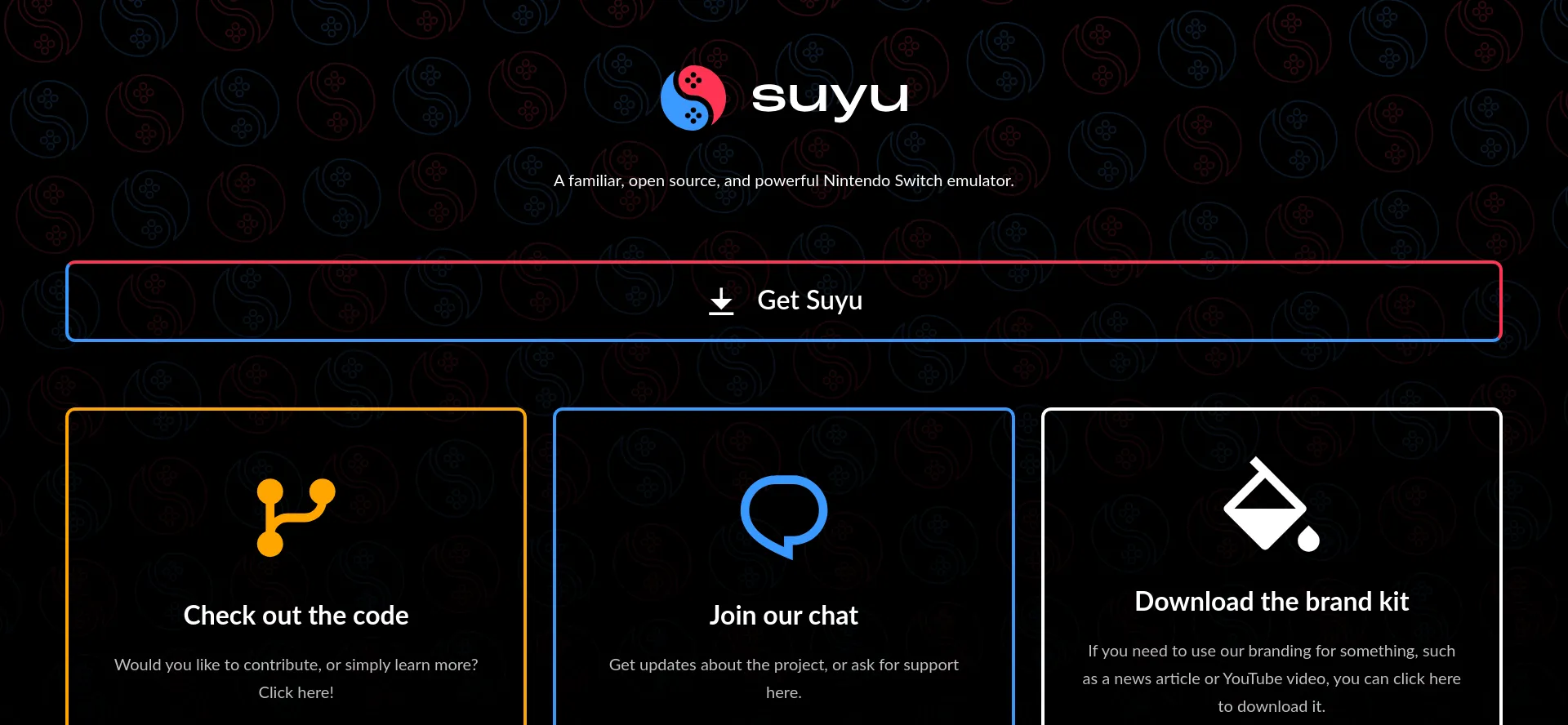 Website screenshot of Suyu.dev