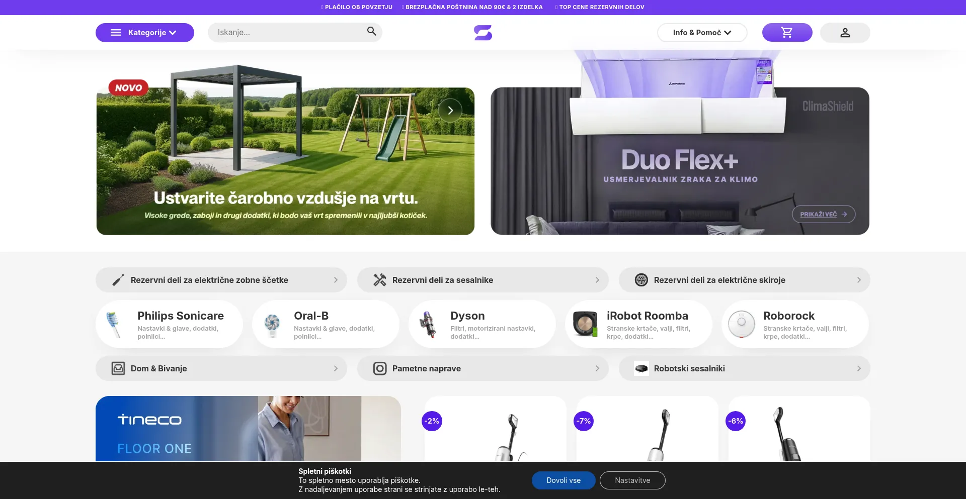 Website screenshot of Svetnakupov.si