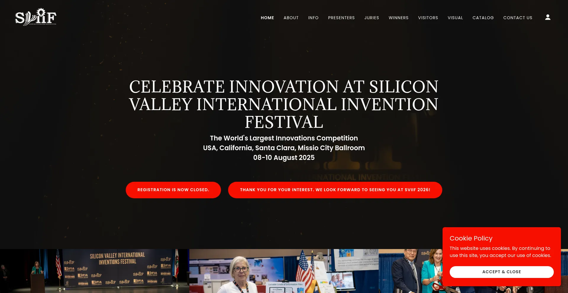 Website screenshot of Sviif.com