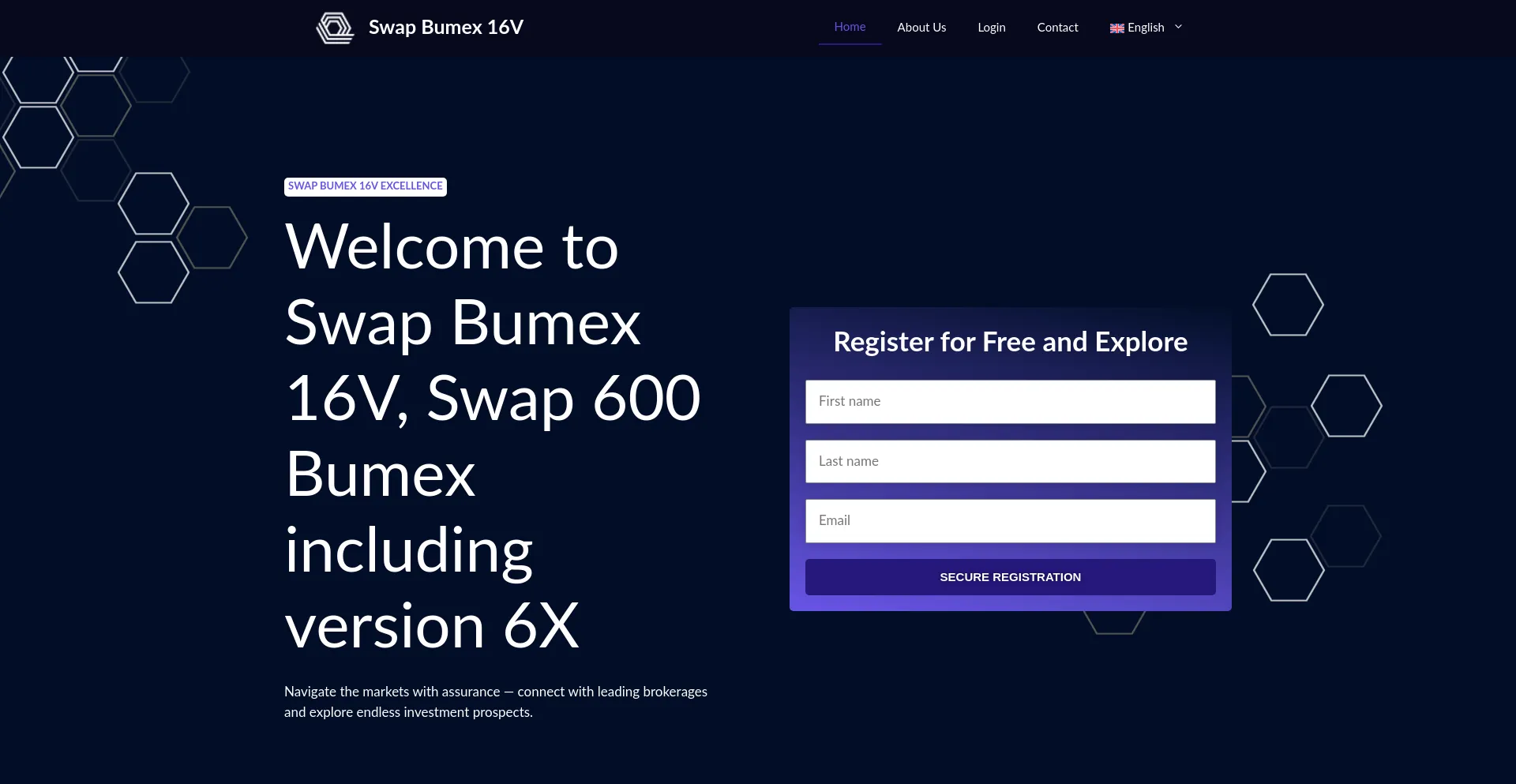 Website screenshot of Swap-bumex.net