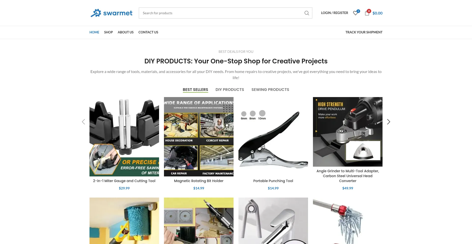 Website screenshot of Swarmet.co