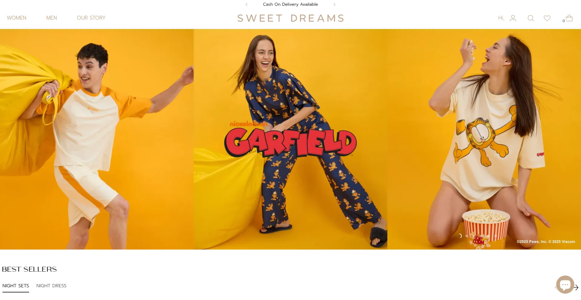 Website screenshot of Sweetdreams.in