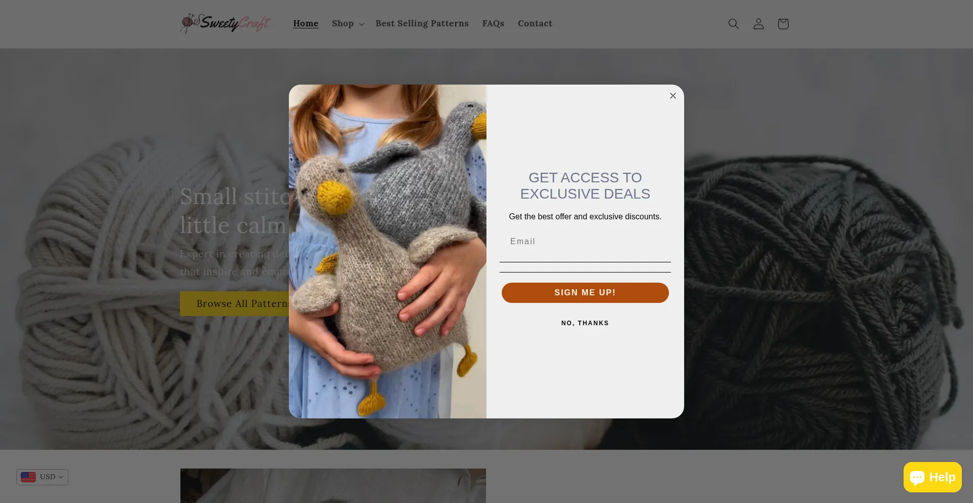 Website screenshot of Sweetycraft.com