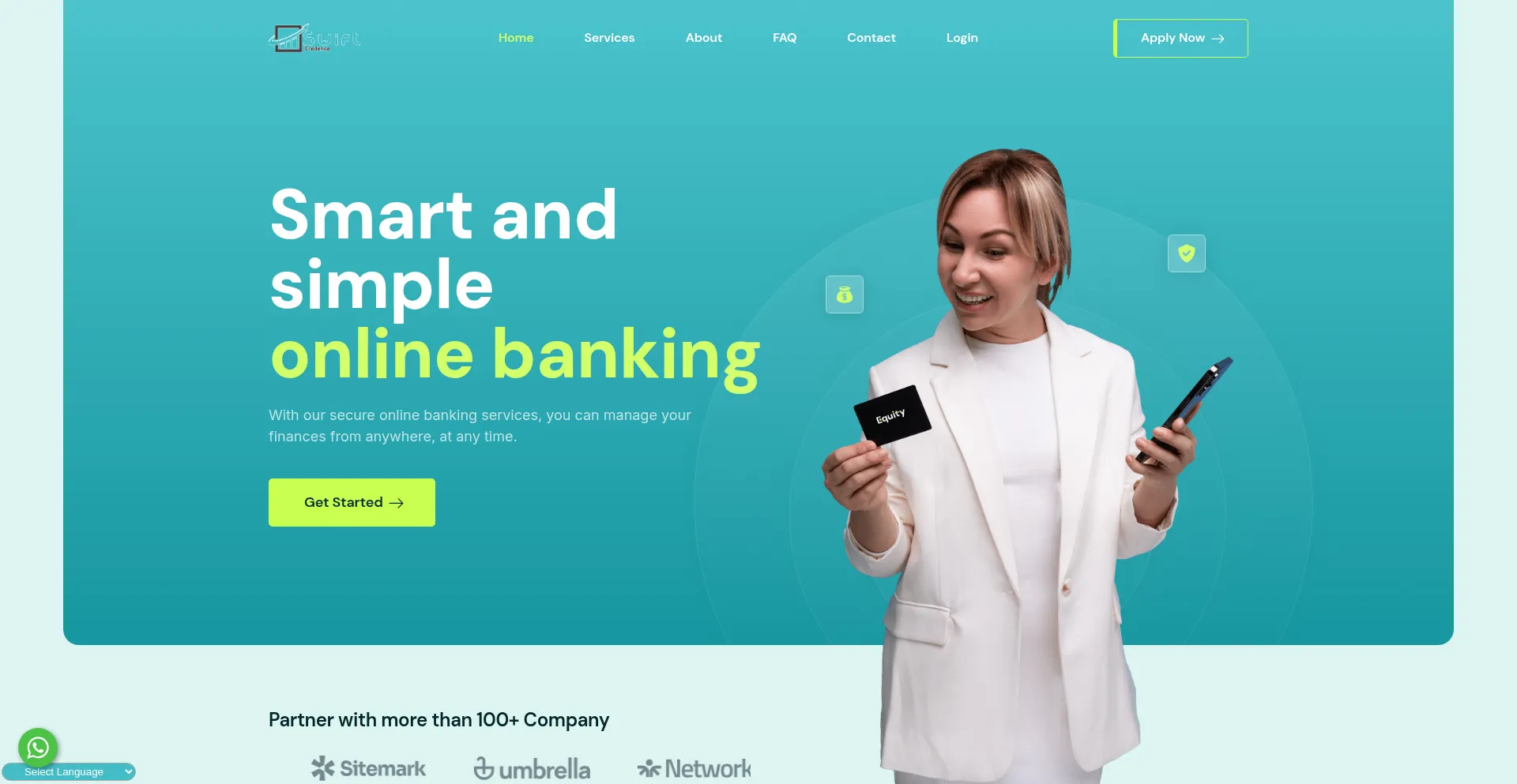 Website screenshot of Swift-credence.com
