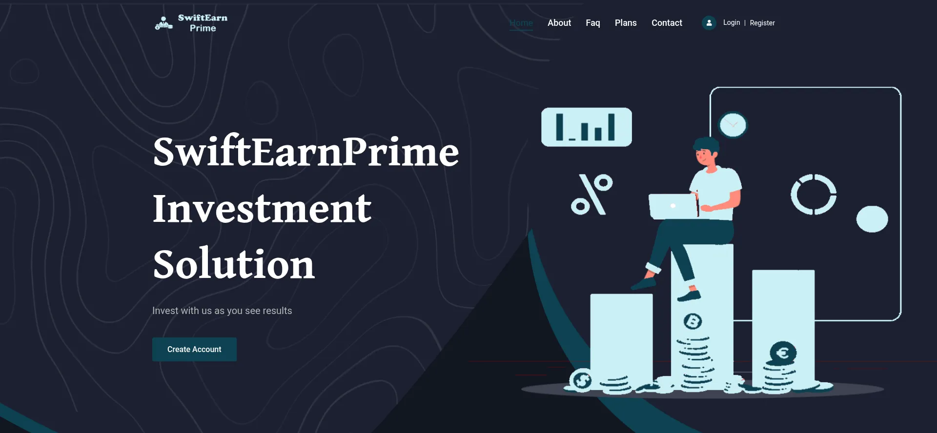 Website screenshot of Swiftearnprime.com
