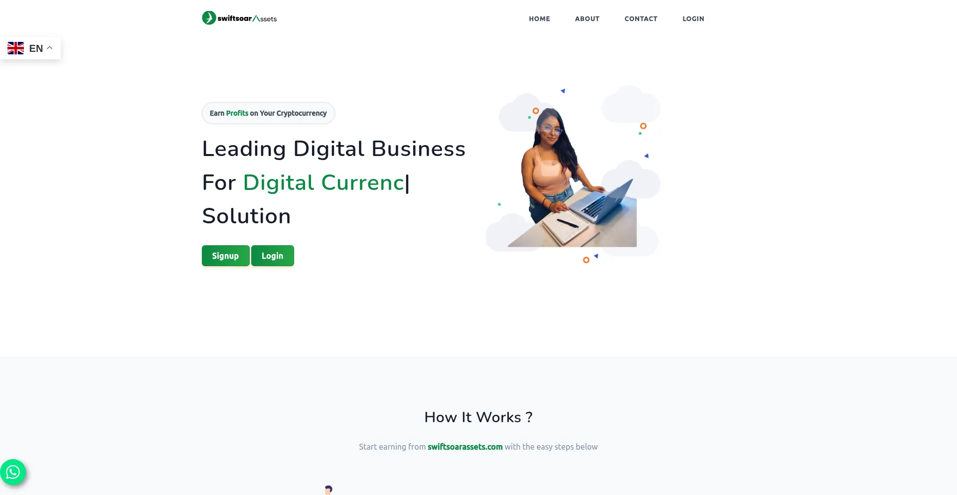 Website screenshot of Swiftsoarassets.com