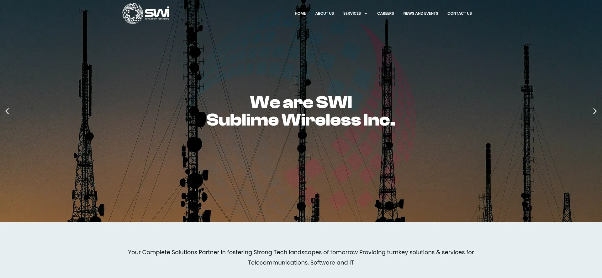 Website screenshot of Swius.com