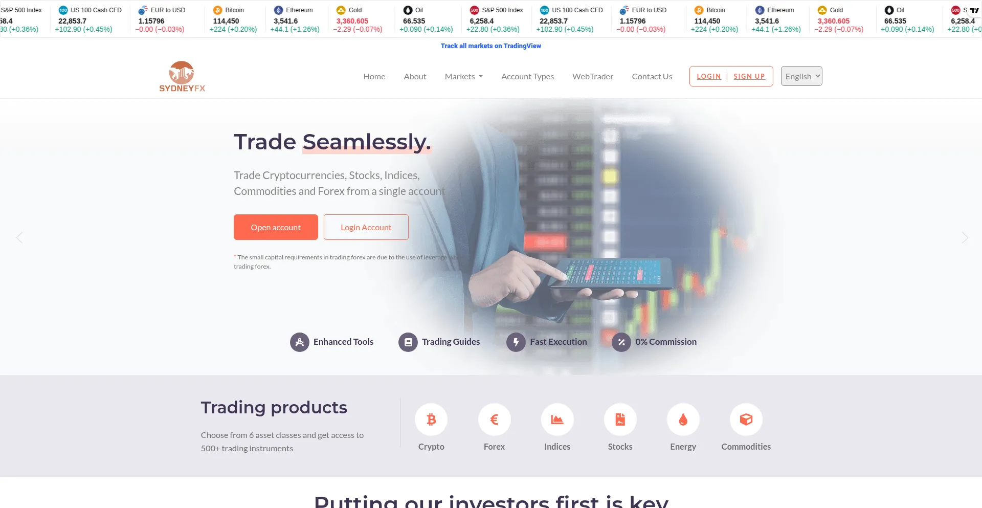 Website screenshot of Syd-fx.io