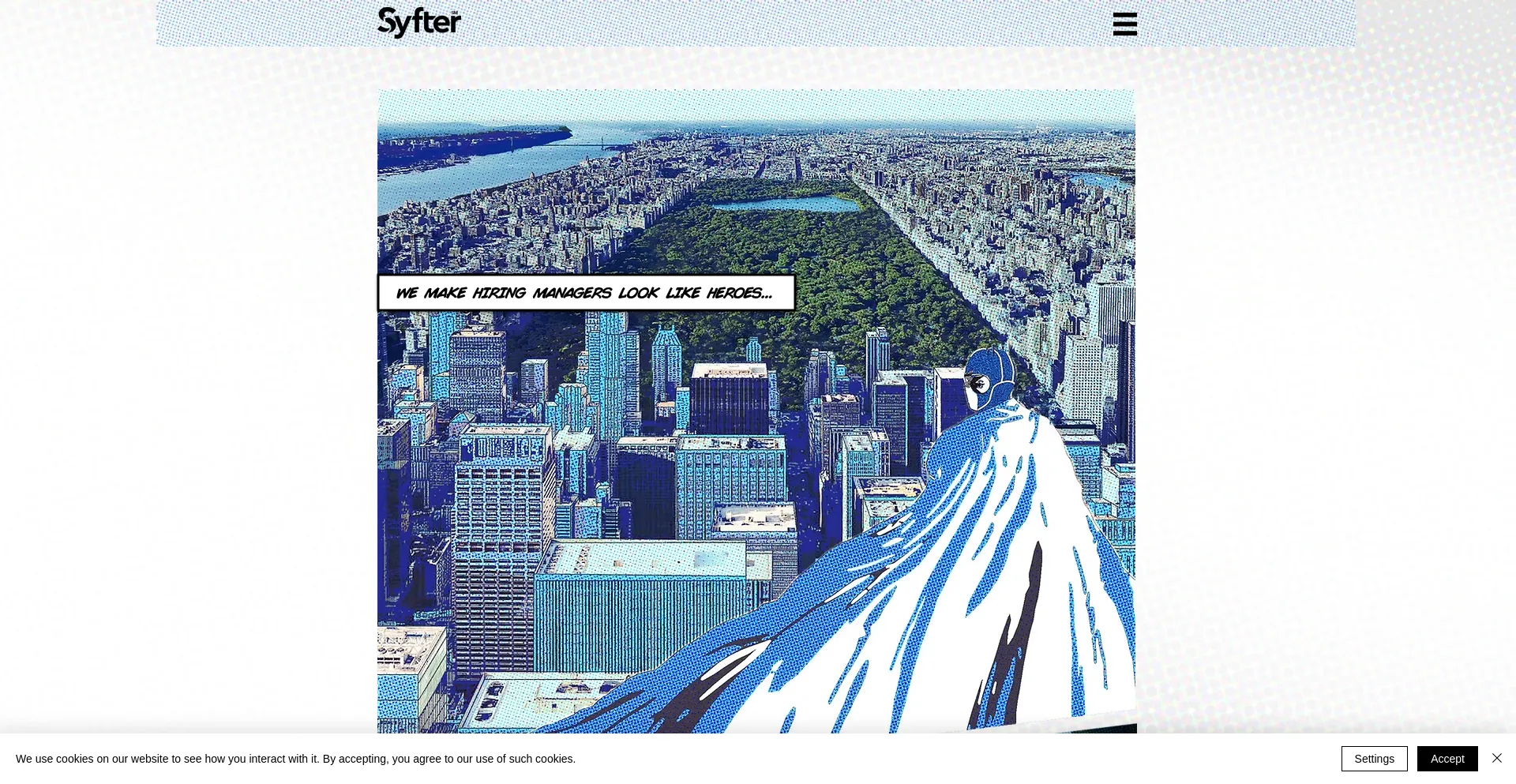 Website screenshot of Syfter.com