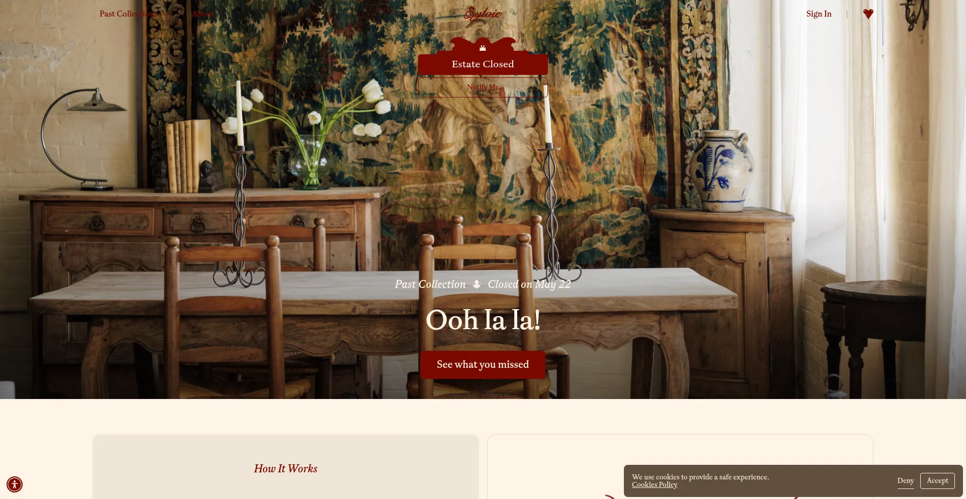 Website screenshot of Sylvie.co
