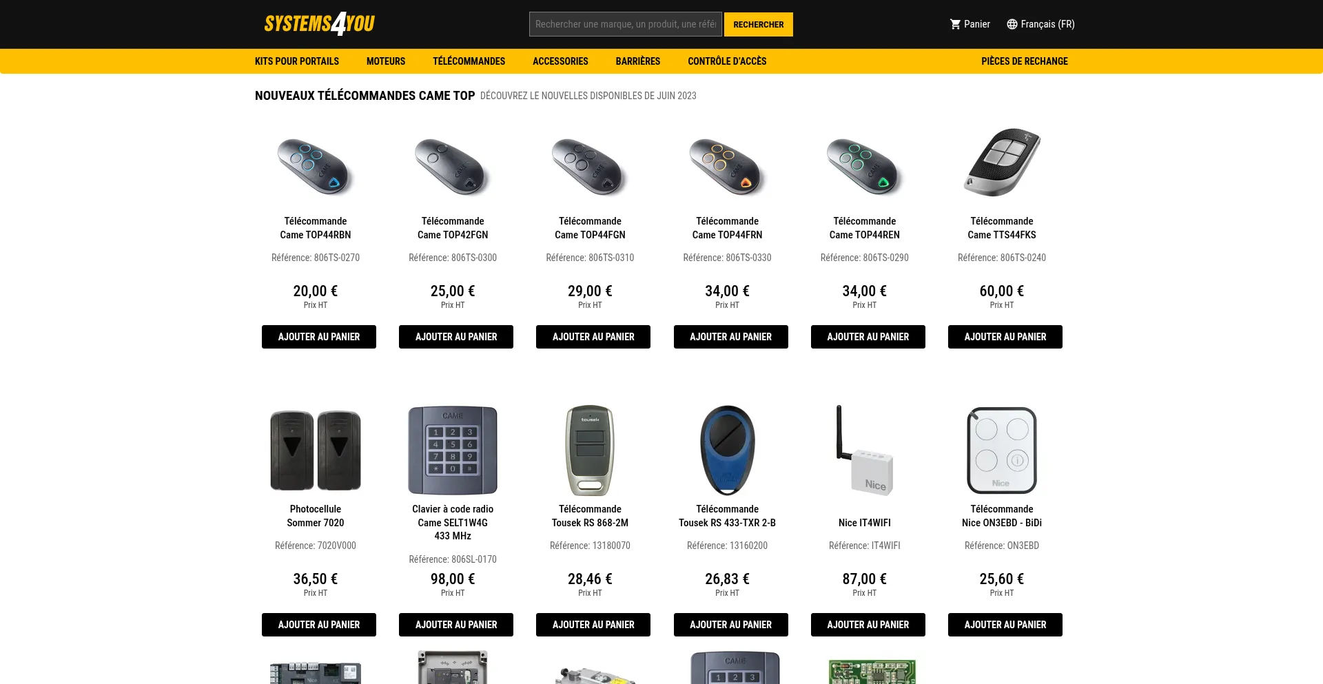 Website screenshot of Systems4you.fr
