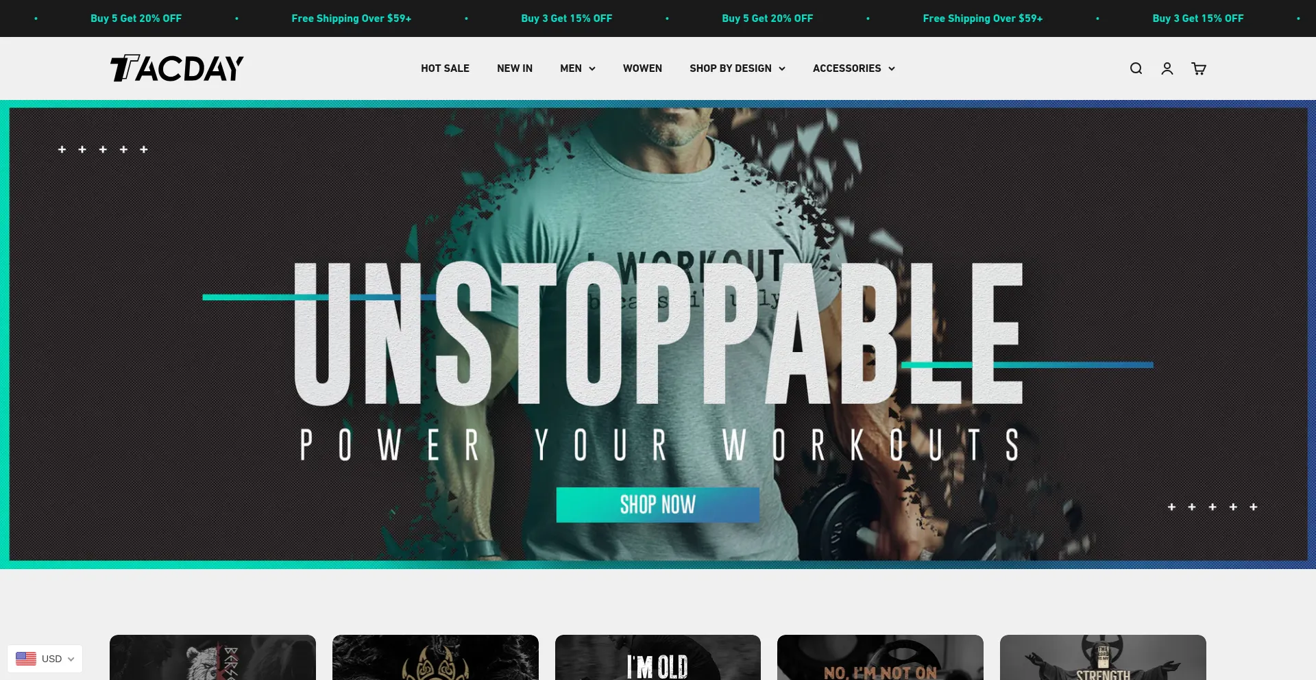 Website screenshot of Tacday.com