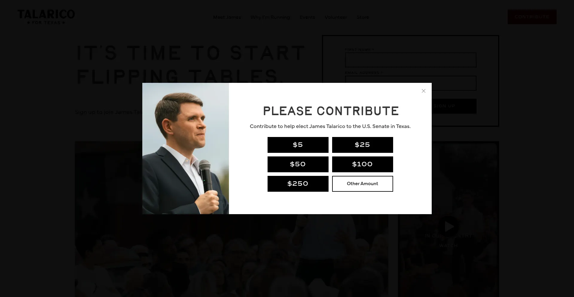 Talarico4tx.com Screenshot