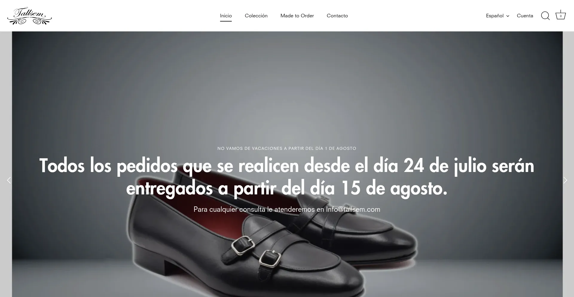 Website screenshot of Tallsem.com