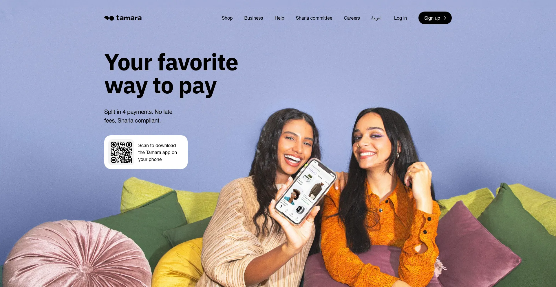 Website screenshot of Tamara.co