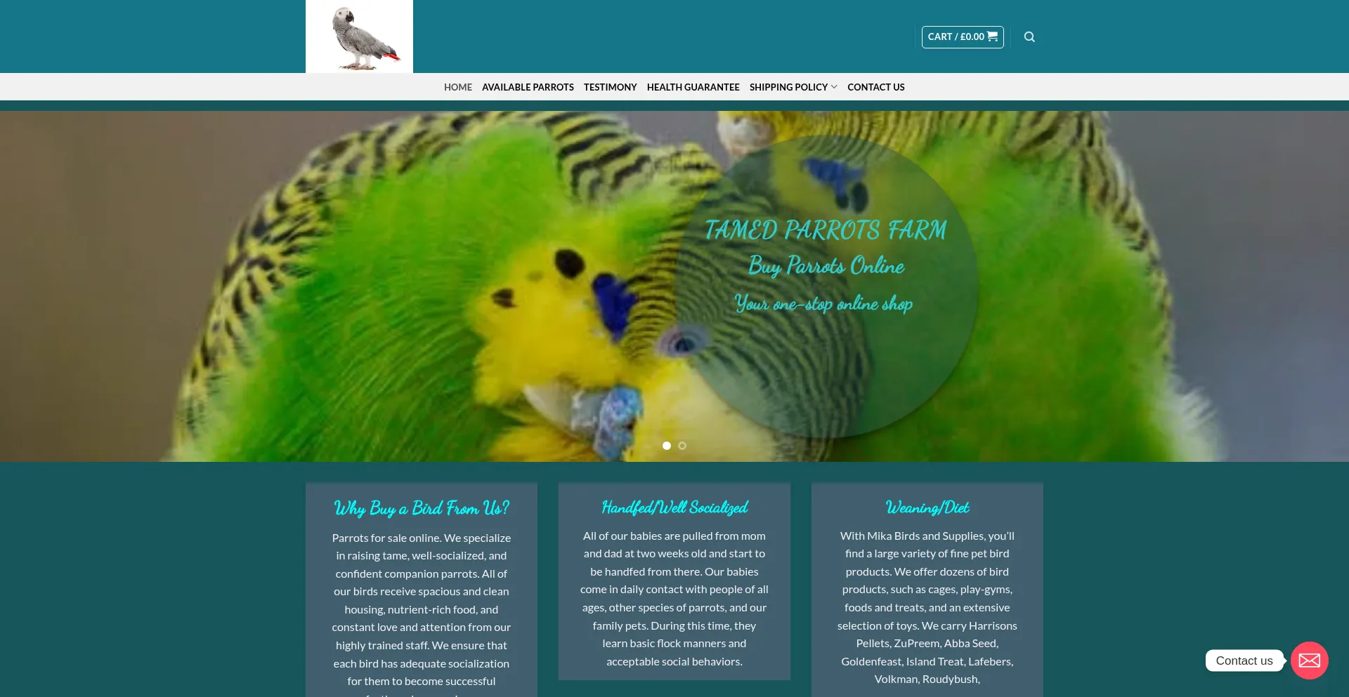 Tamedparrotsfarm.co.uk