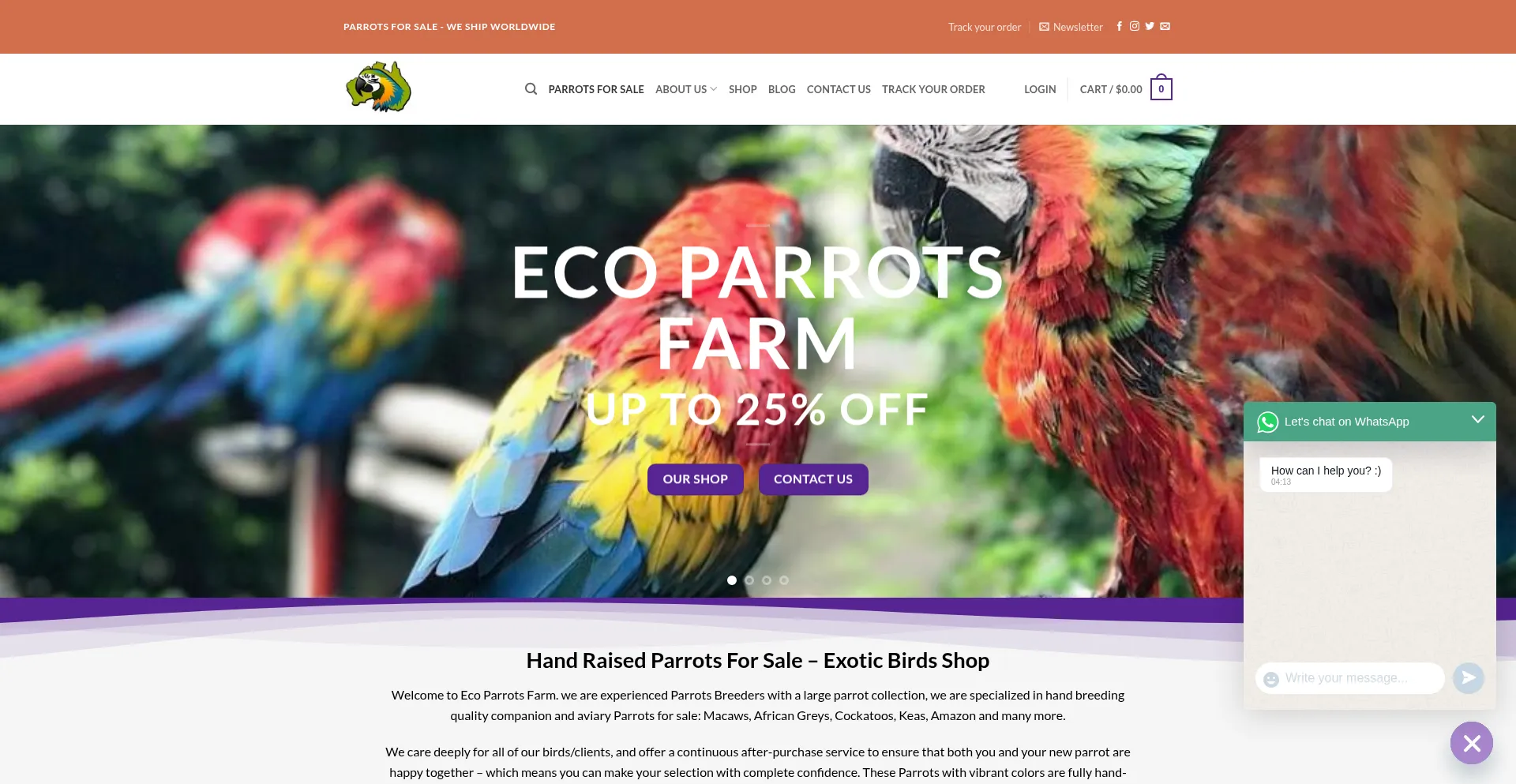 Tameparrotsforsale.com
