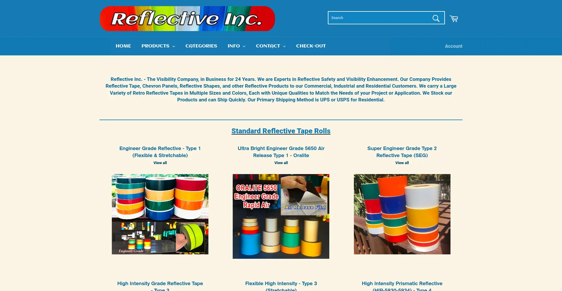 Website screenshot of Tapefinder.com