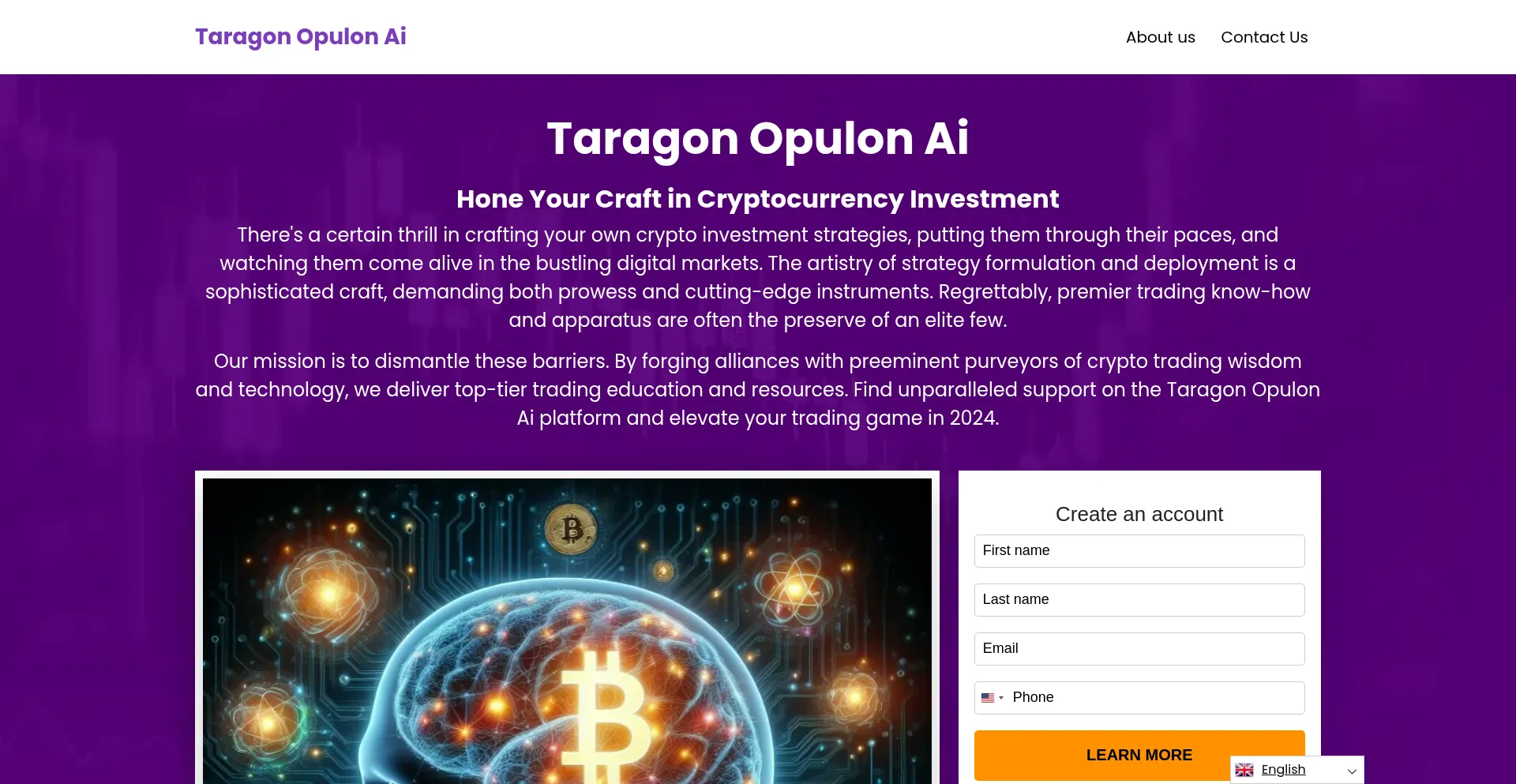 Website screenshot of Taragonopulon-ai.com