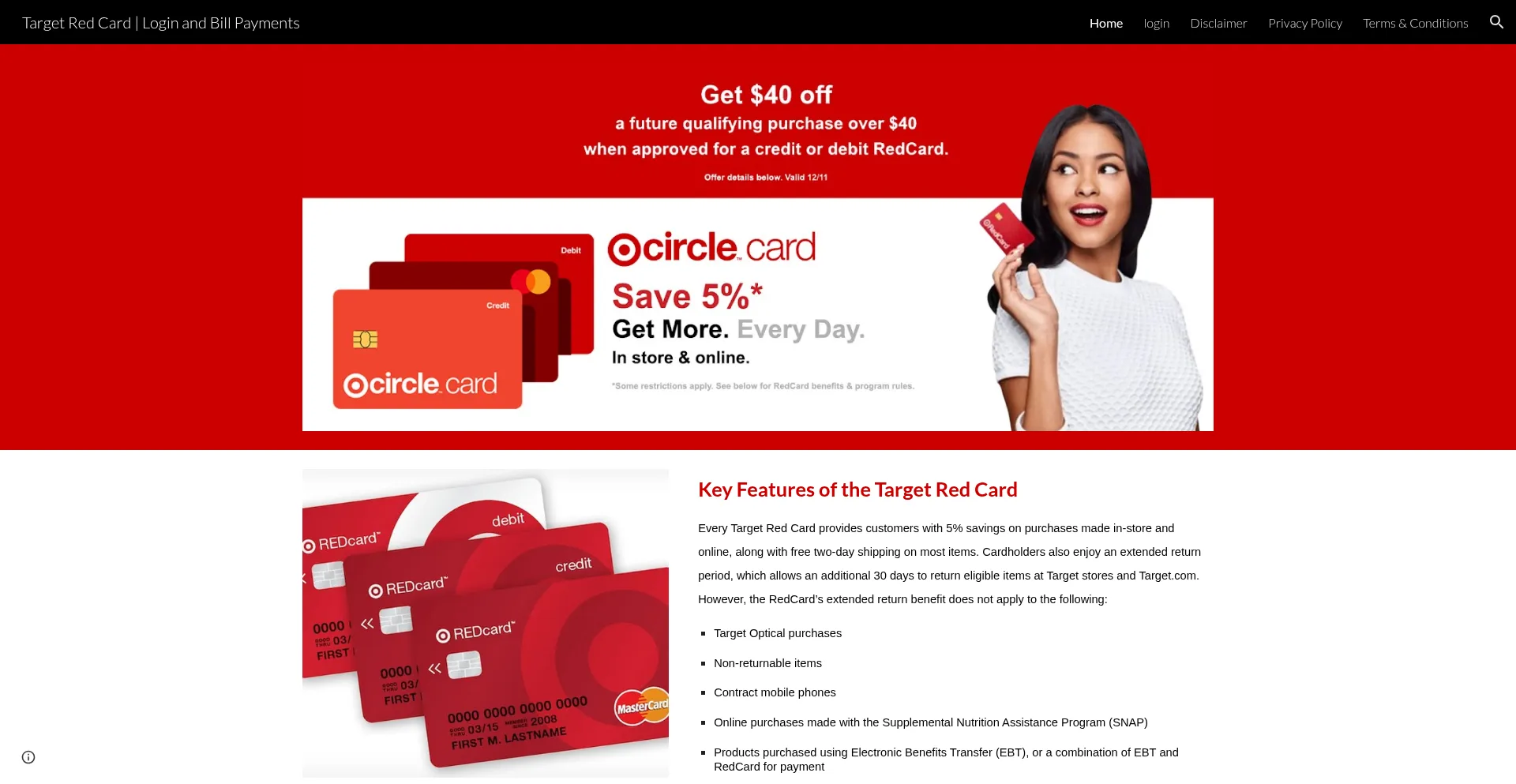 Targetreddcard.com Screenshot