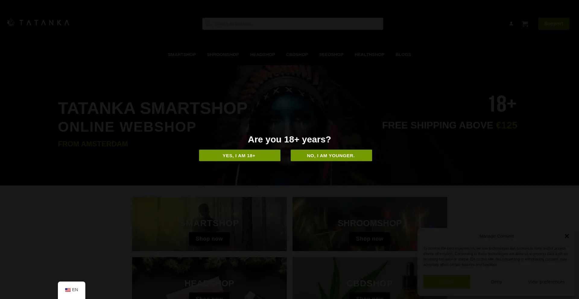Website screenshot of Tatanka.nl