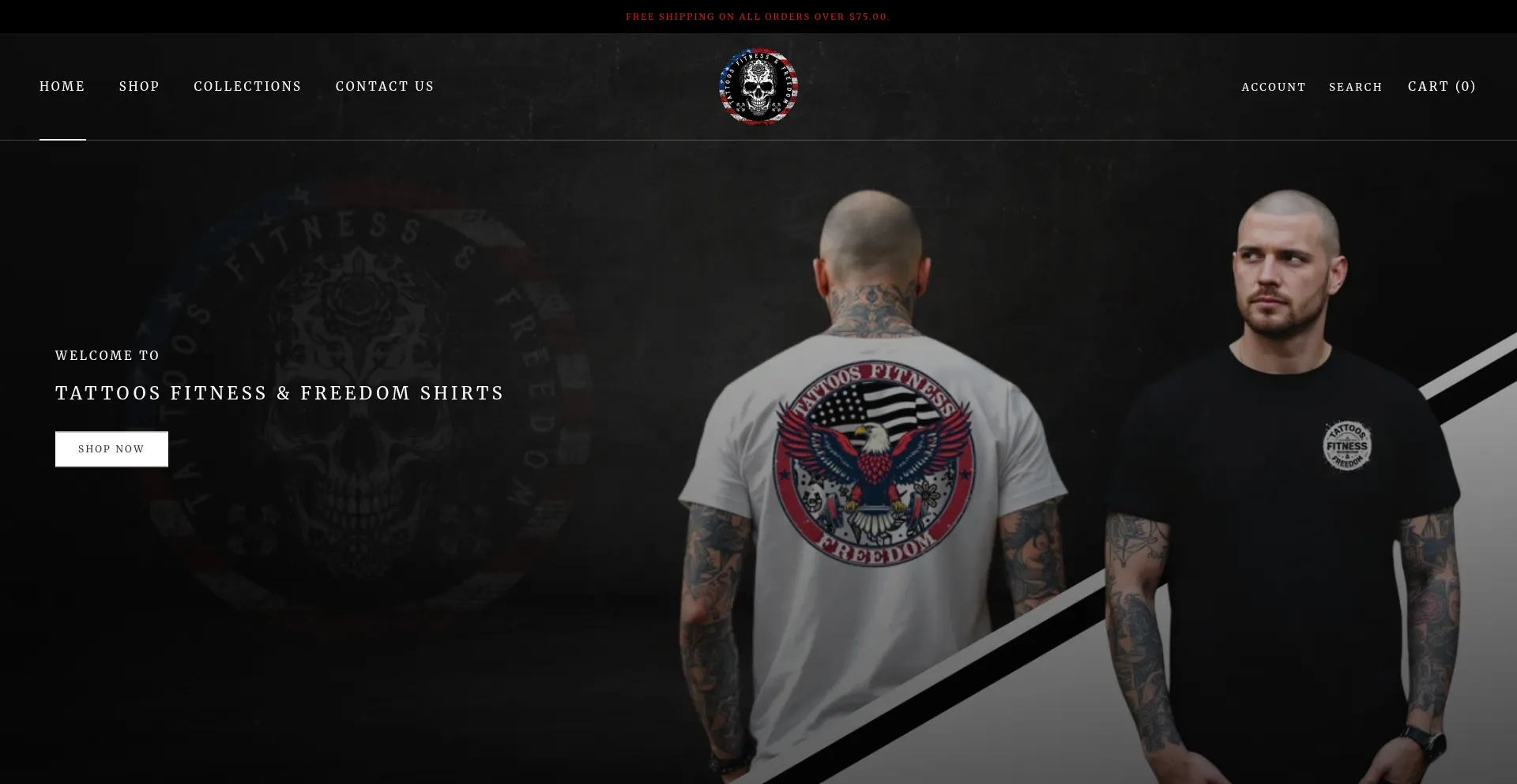 Website screenshot of Tattoosfitnessfreedomllc.com