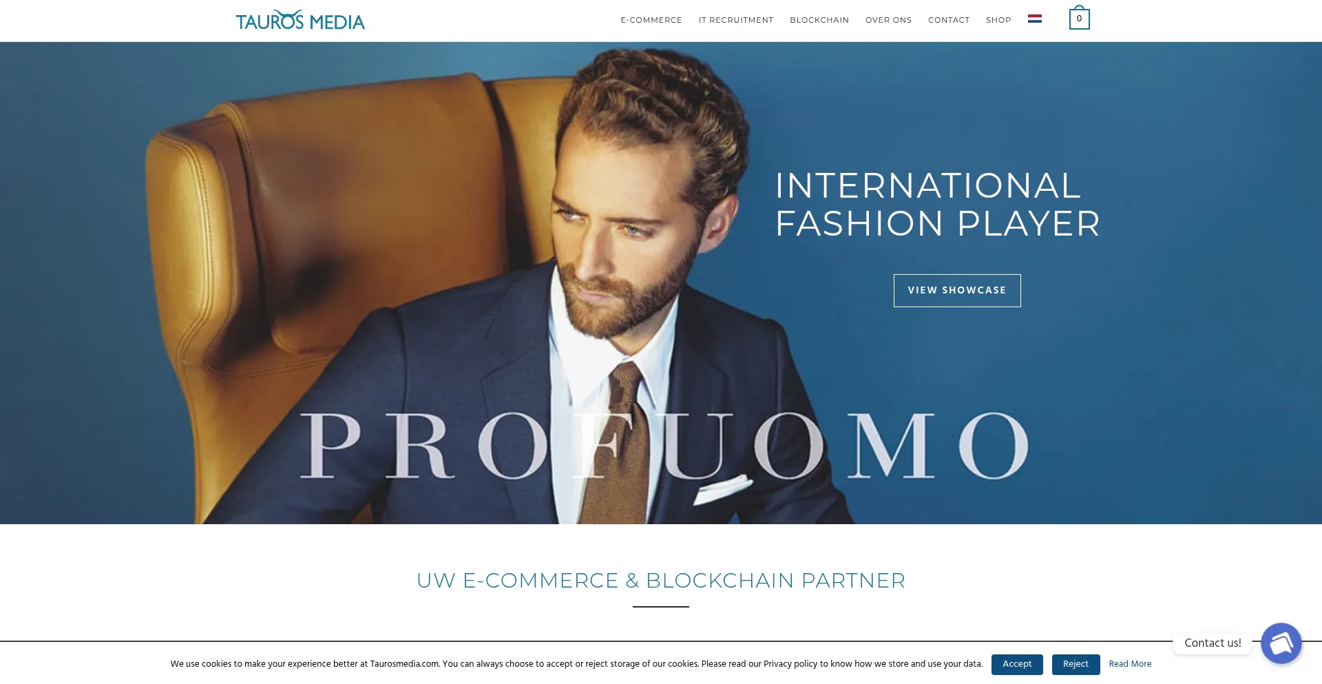 Website screenshot of Taurosmedia.com