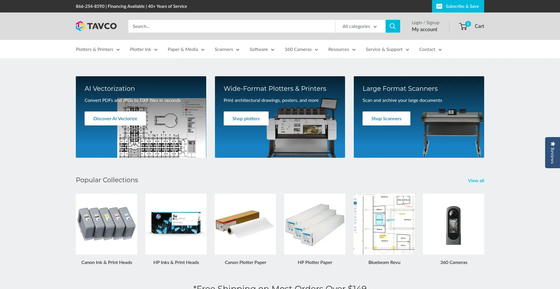 Website screenshot of Tavcotech.com