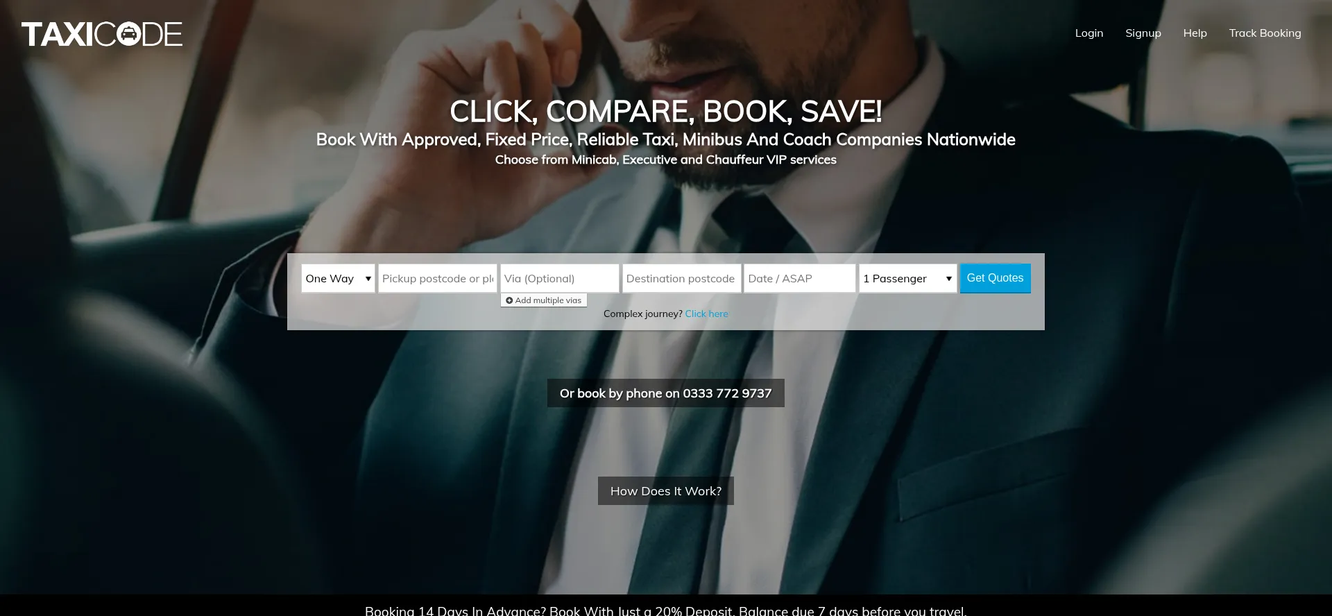 Taxicode.com Screenshot