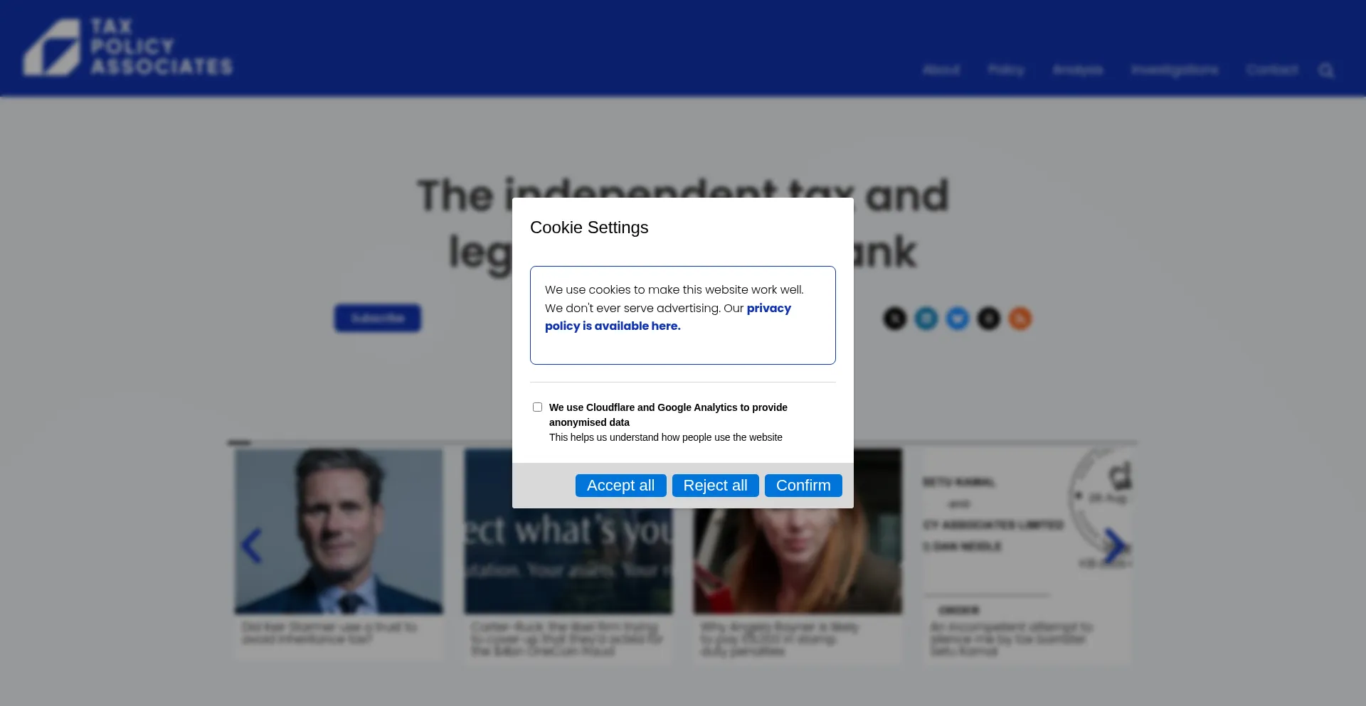 Taxpolicy.org.uk Screenshot